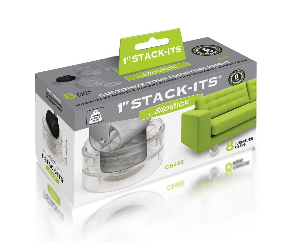 Slipstick Clear Stack-Its Furniture Risers (Set of 8)