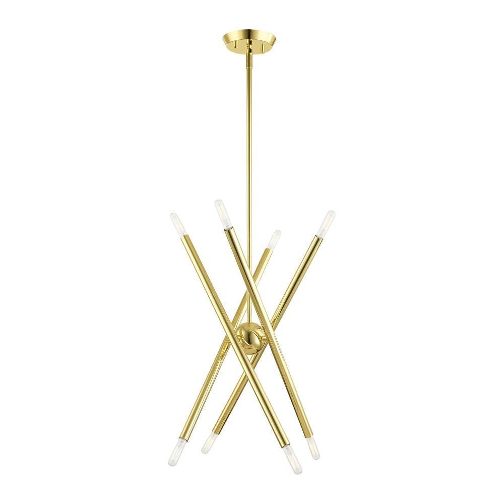 Livex Lighting Soho 8 - Light Chandelier in  Polished Brass