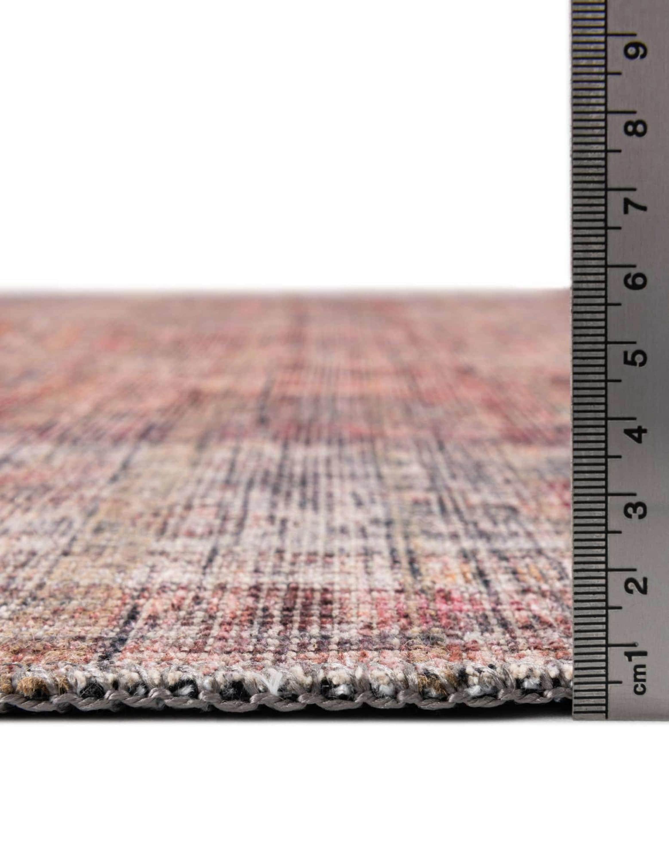 Unique Loom 5' 3 x 5' 3 Nostalgia Euphoria Machine Washable Rust Red and Brown Area Rug