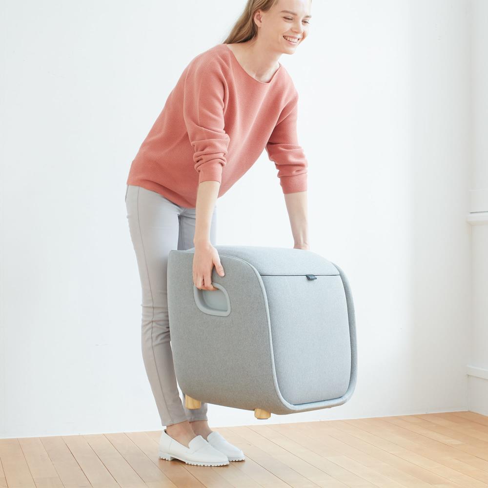 Synca Wellness Upholstered Heated Massage Chair with Ottoman