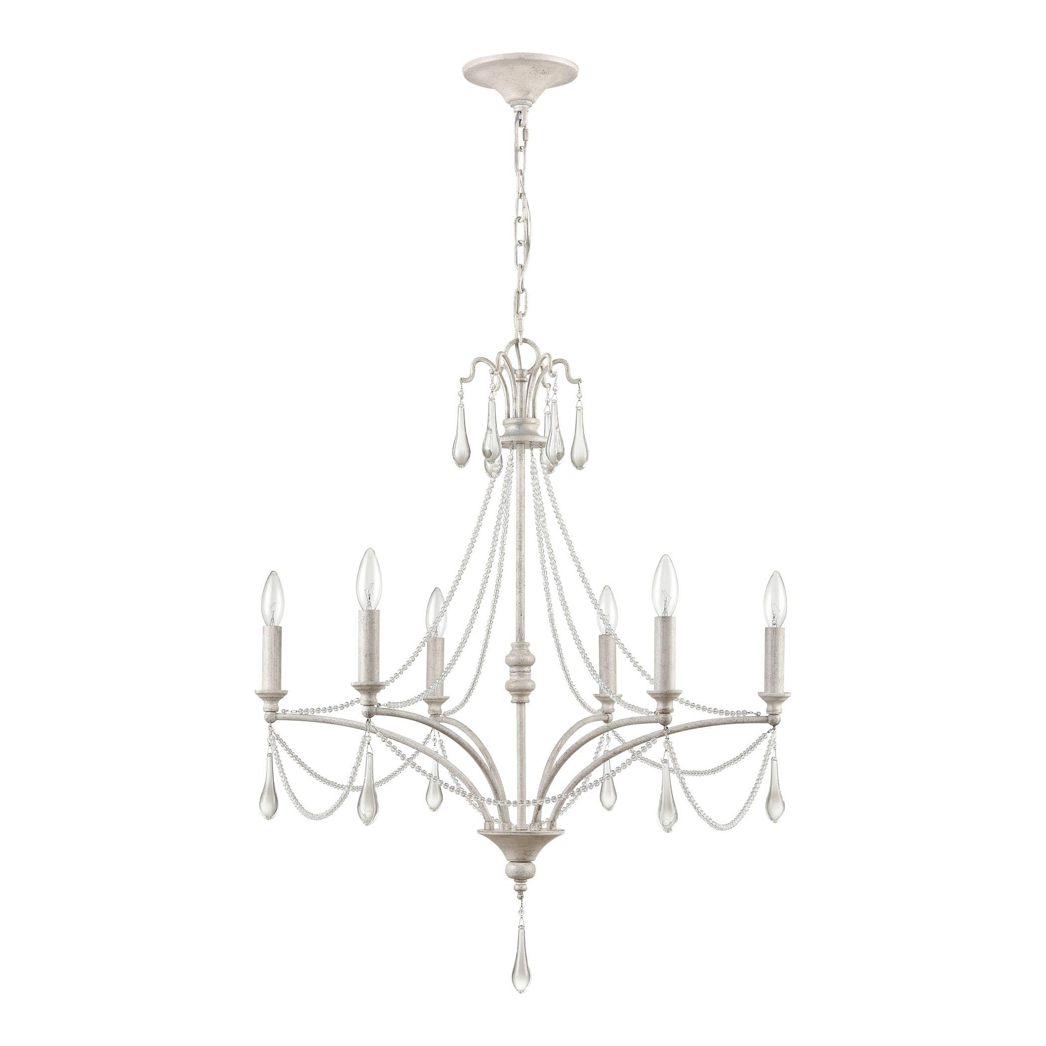 Elk Home 27-Inch Wide French Parlor Chandelier, Vintage White