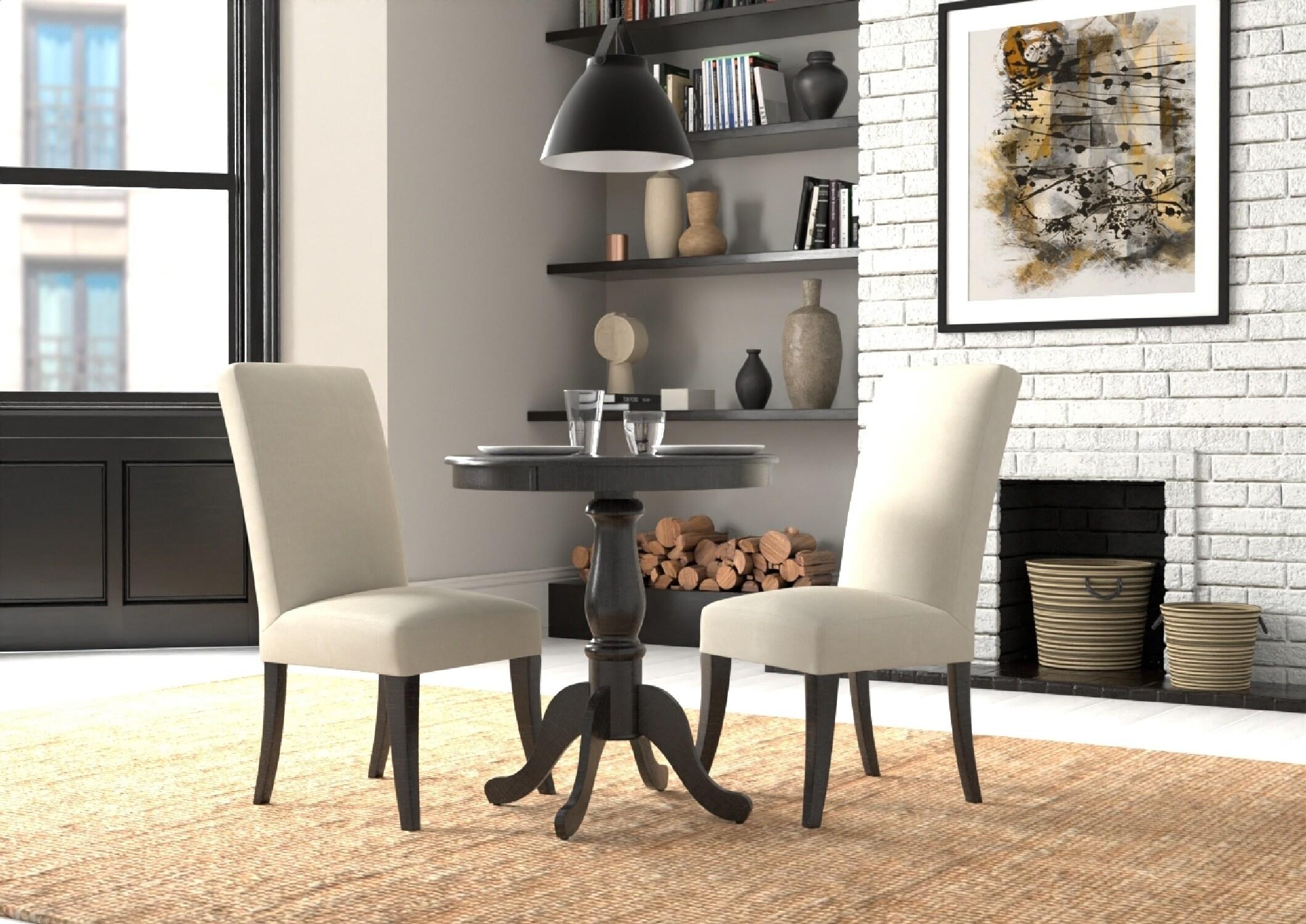 Carolina Living 30" Salem Round Pedestal Bar Table Espresso: MDF, Rubberwood, for 2