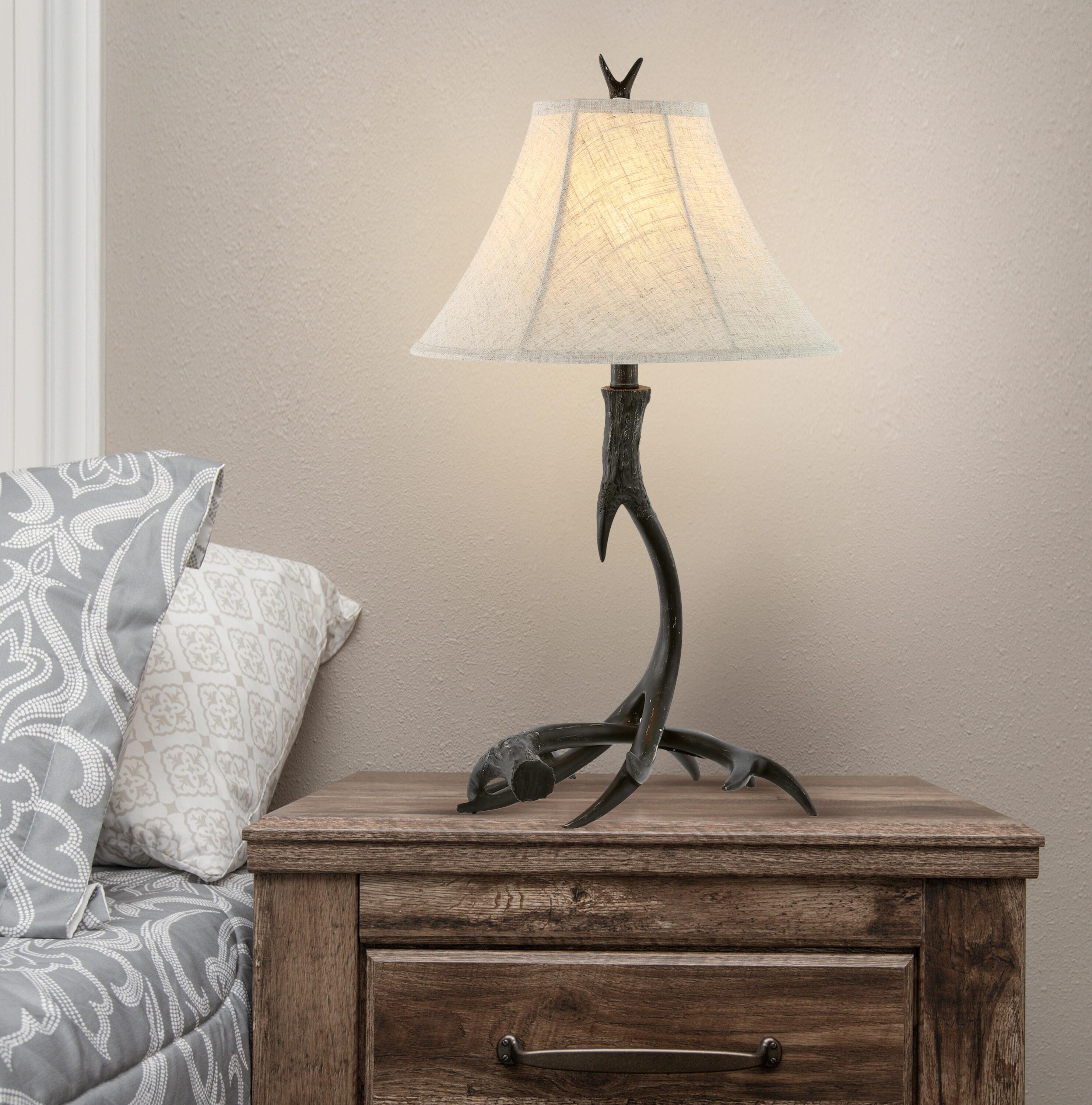 JONATHAN Y JYL6305C Antler 27.5" Rustic Resin LED Table Lamp, Traditional for living room, dinning room, bedroom, office Bulb Included, Black