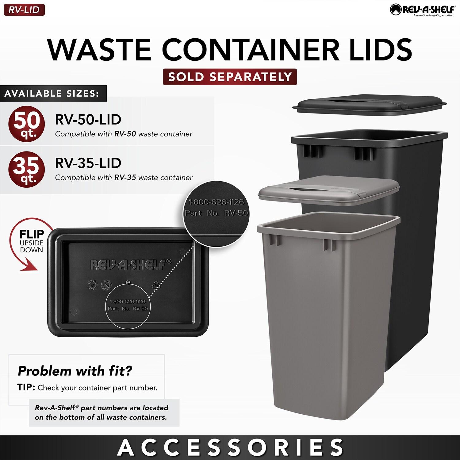Rev-A-Shelf Rev-A-Shelf Single Pullout Top Mount Trash Can