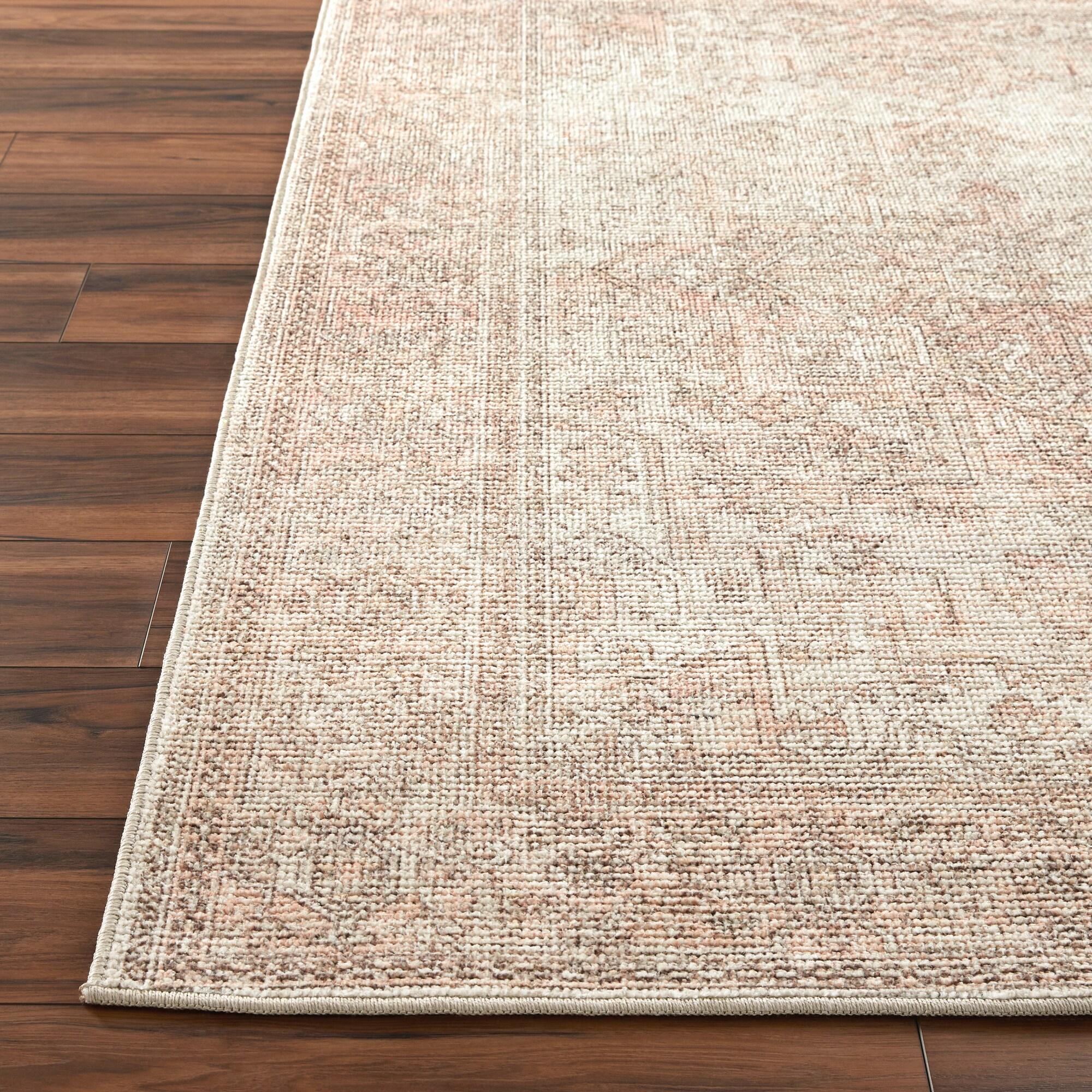 Becki Owens x Livabliss Vintage Traditional Oriental Boho Blush Cream Area Rug