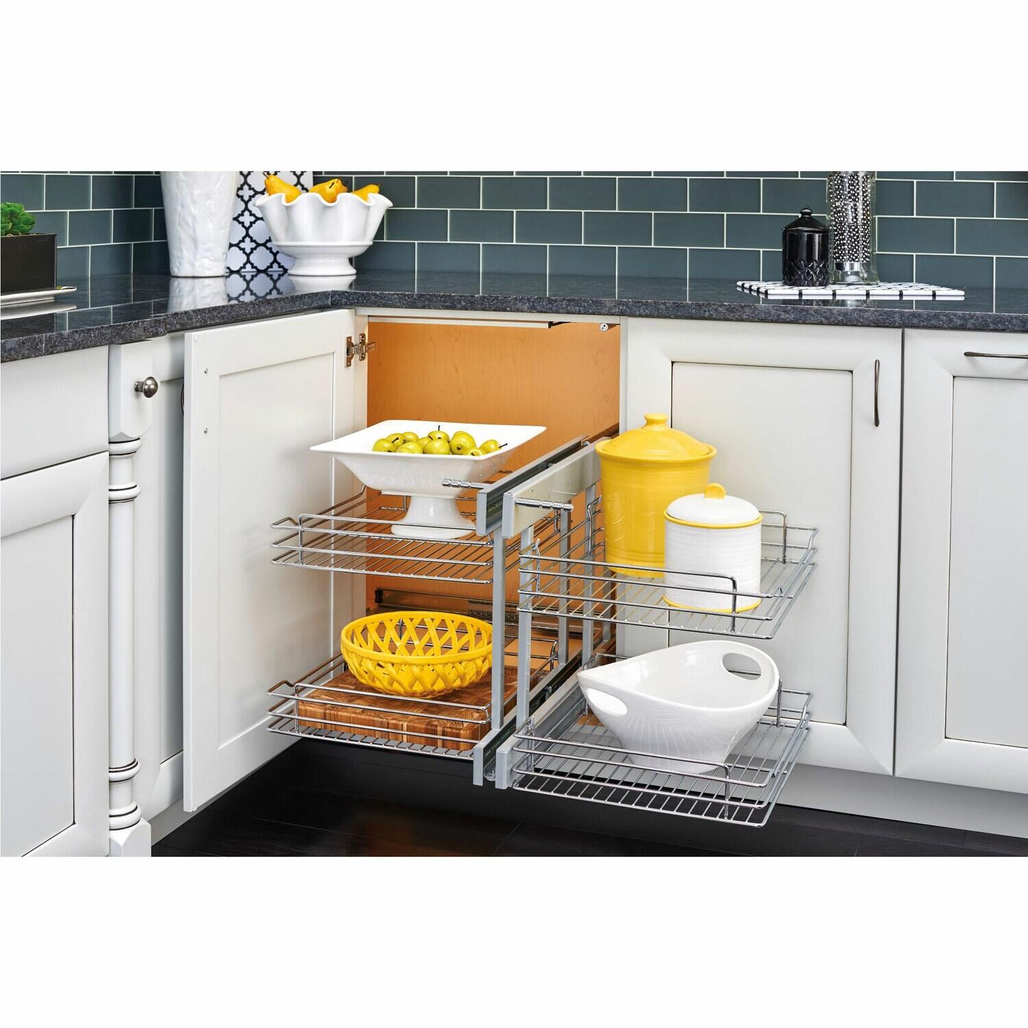 Rev-A-Shelf Rev-A-Shelf Blind Corner Kitchen Cabinet Organizer w/ Soft Close