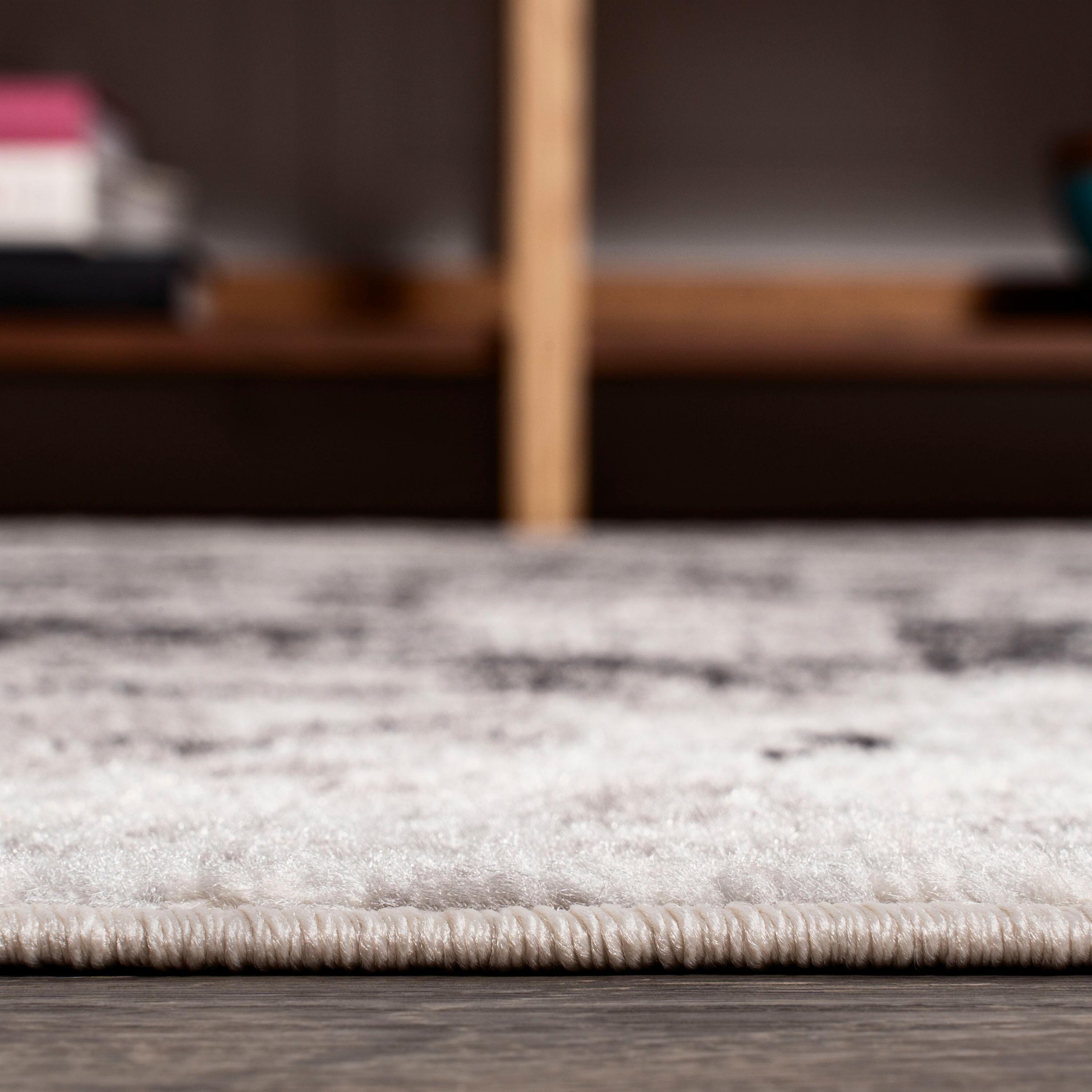 3'x5' Dune Modern Abstract Area Rug, Cream/Gray - JONATHAN Y