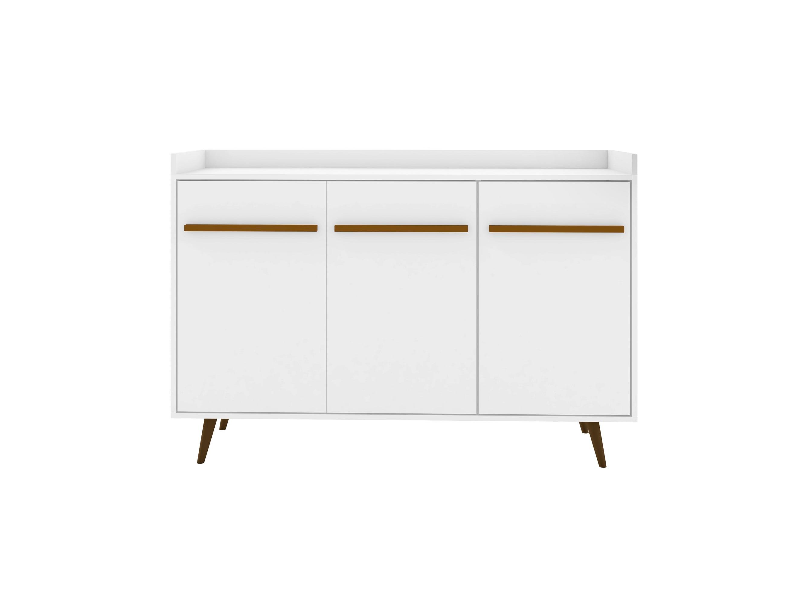 53.54" Bradley Buffet Stand White - Manhattan Comfort: Mid-Century Modern Storage Console