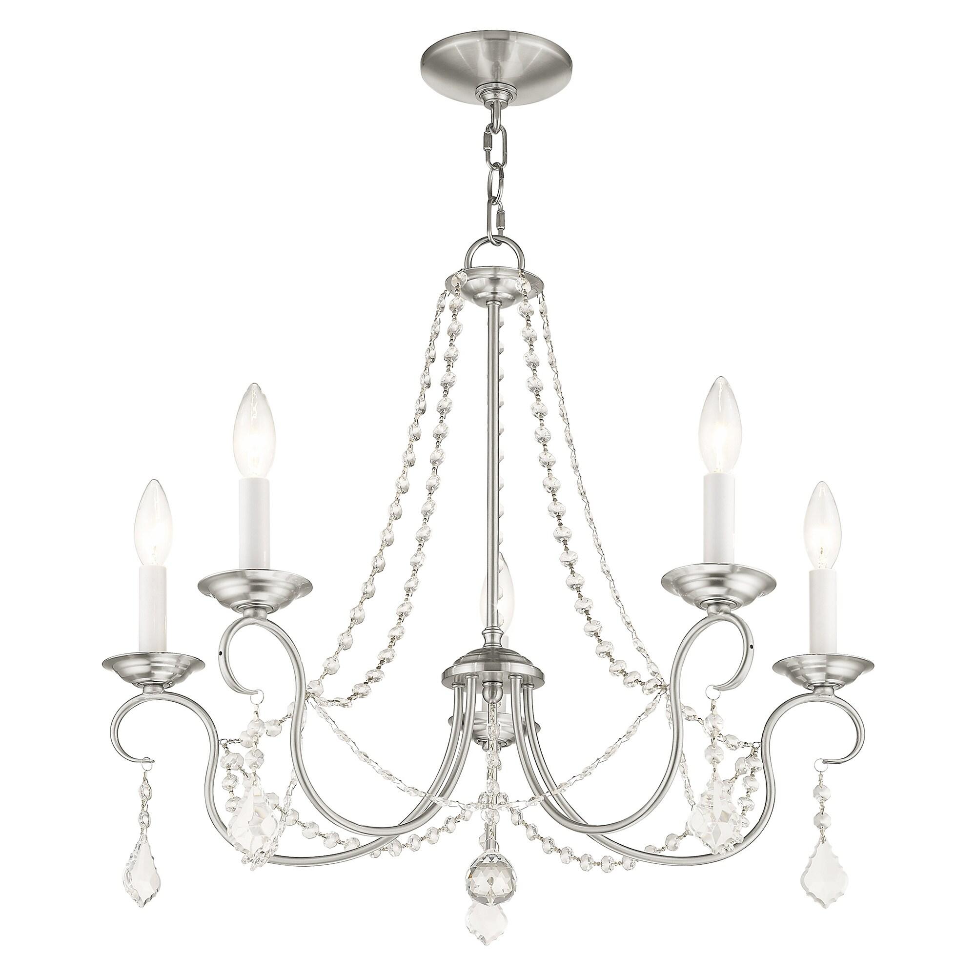 Livex Lighting Pennington 5 - Light Chandelier in Brushed Nickel