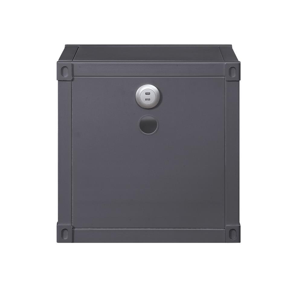 F&L Homes Studio Cargo Metal Nightstand W/USB