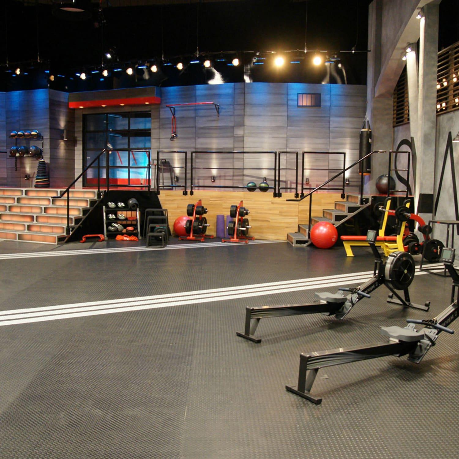 Rubber-Cal, Inc. Rubber-Cal "Diamond-Plate" Rubber Flooring Rolls Rubber-Cal, Inc. 48'' W x 24'' L Garage Flooring in Black