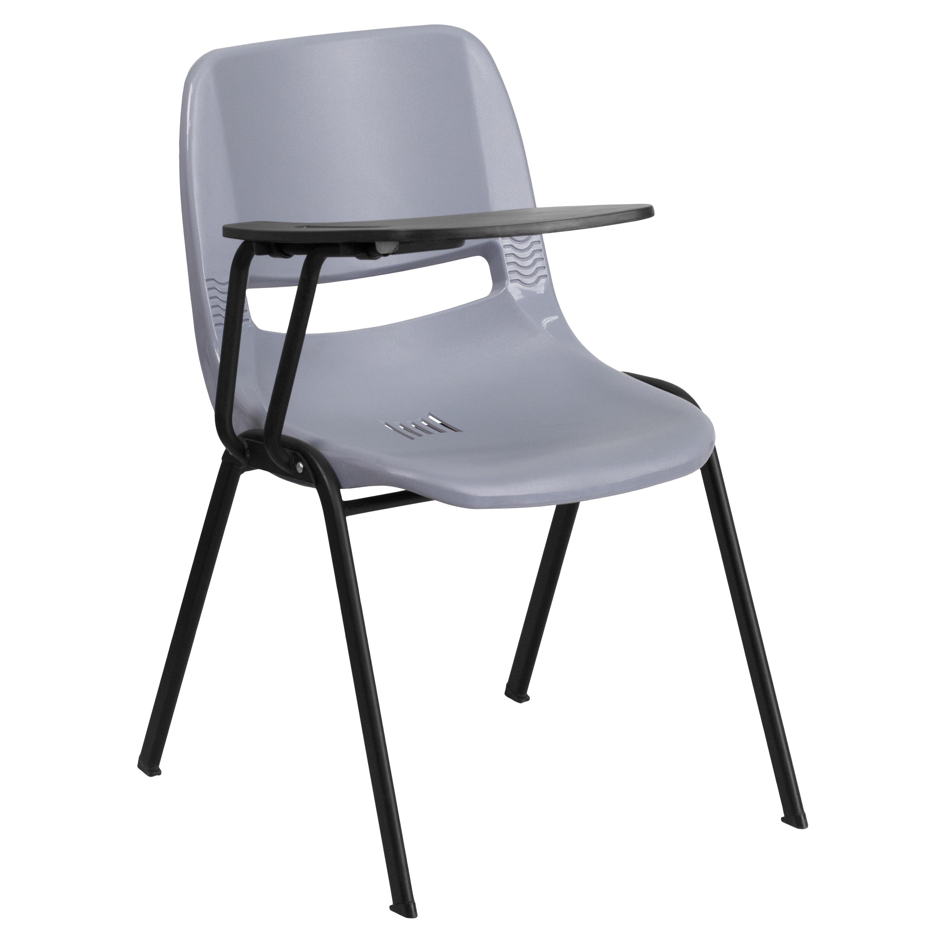 Westley Ergonomic Shell Chair with Right Handed Flip-Up Tablet Arm