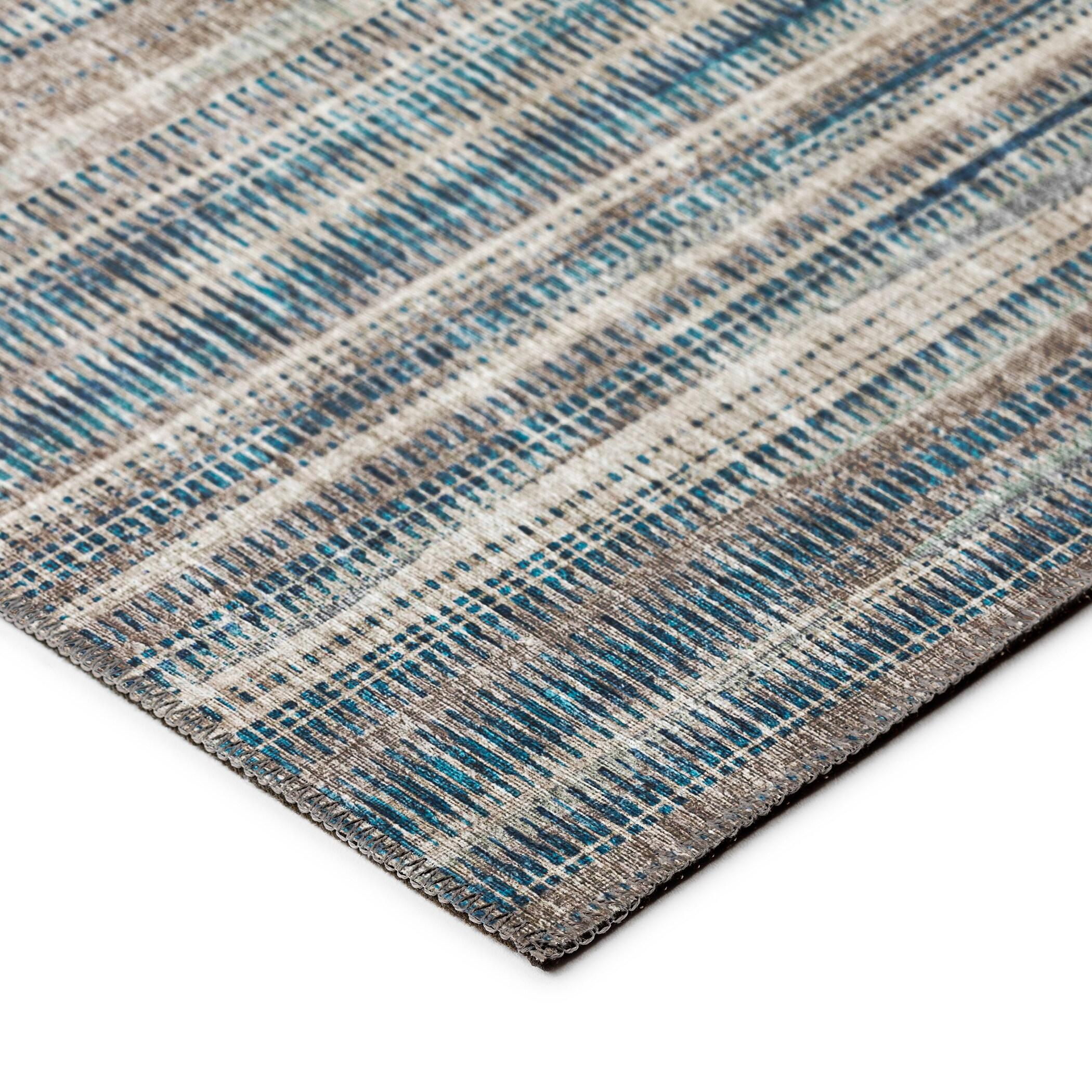 Addison Rugs Indoor/Outdoor Waverly Modern Stripes Washable Rug 3' x 5' - Earth