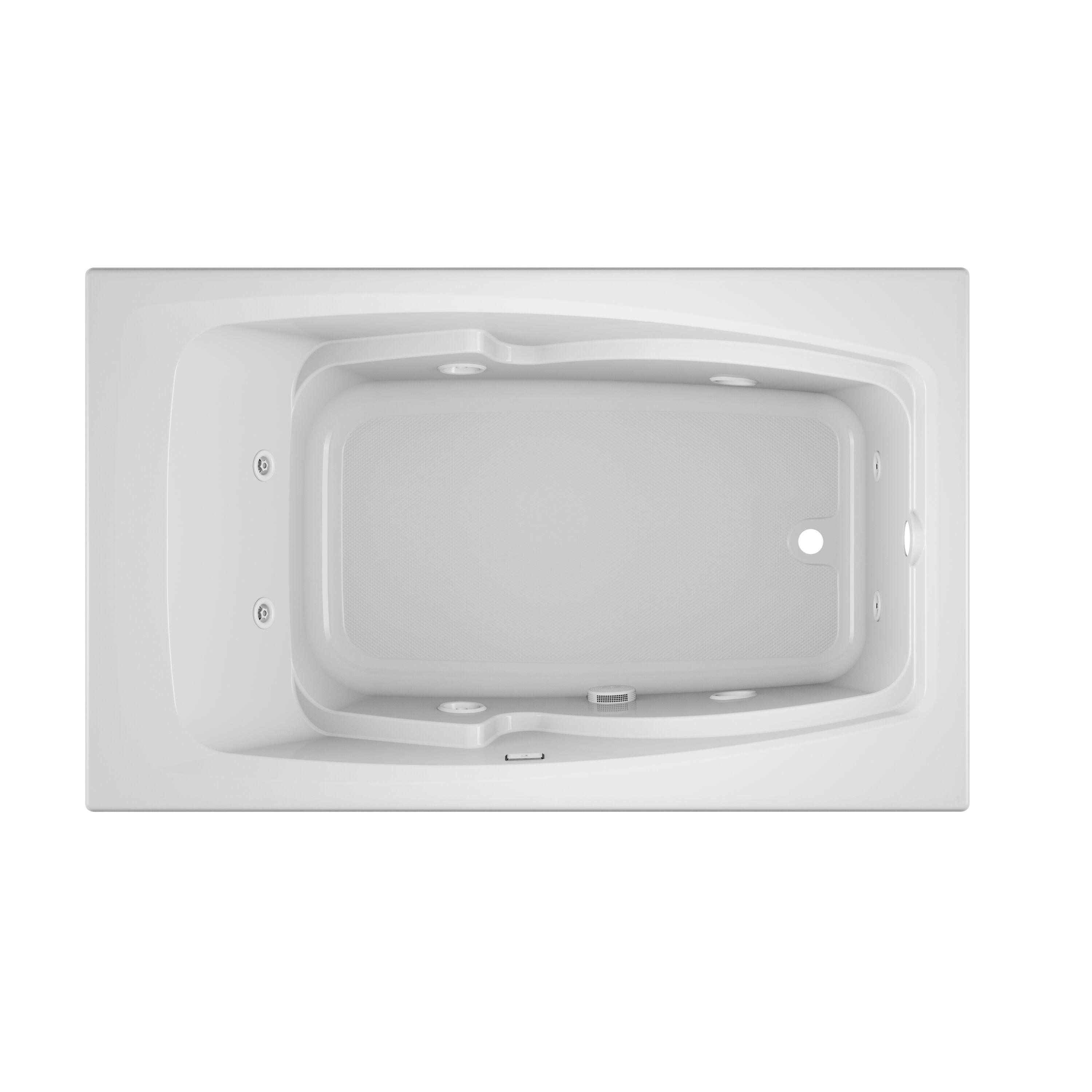 Cetra 60" x 36" Drop in Whirlpool Acrylic Bathtub