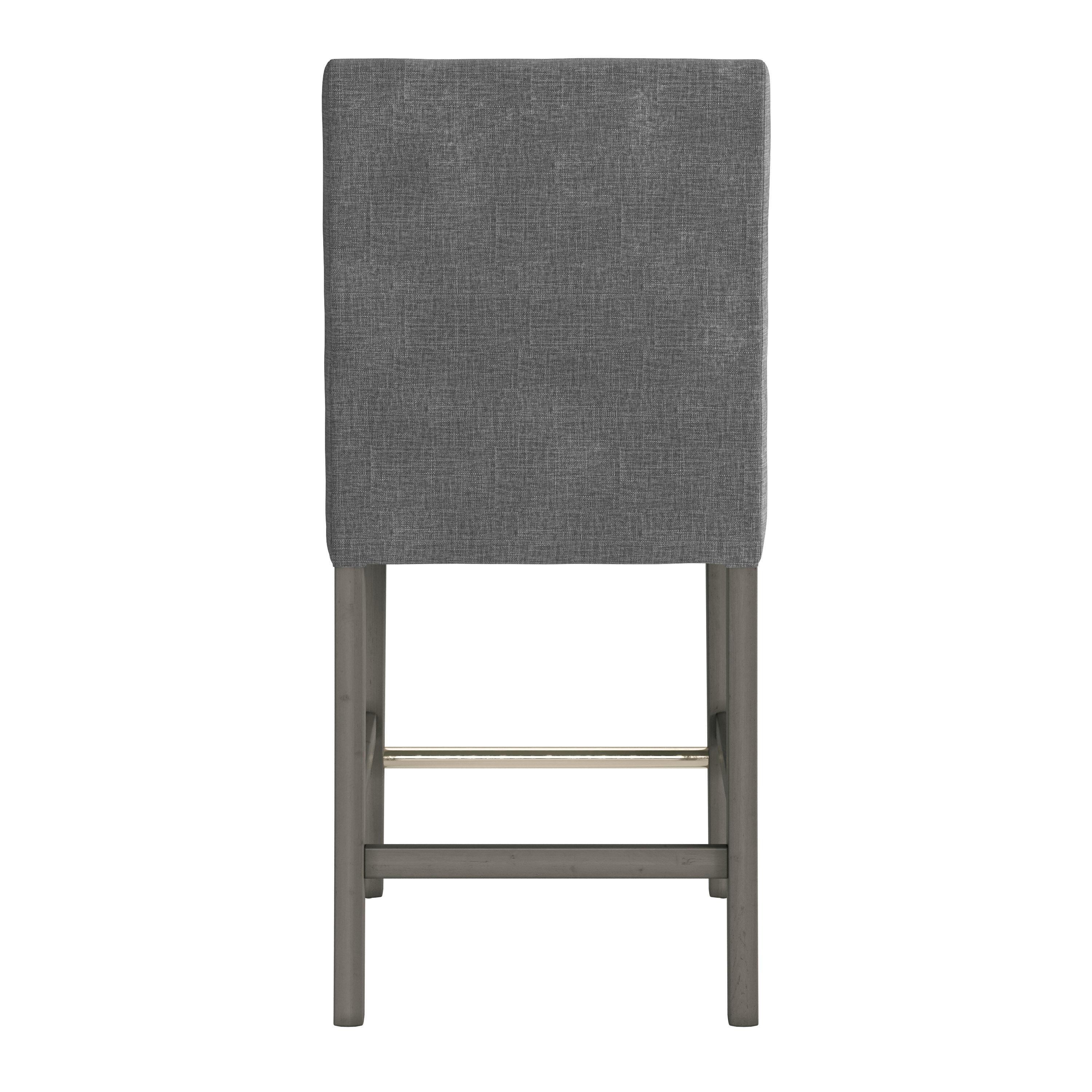 Laura Wooden Counter Height Barstool Gray - CorLiving