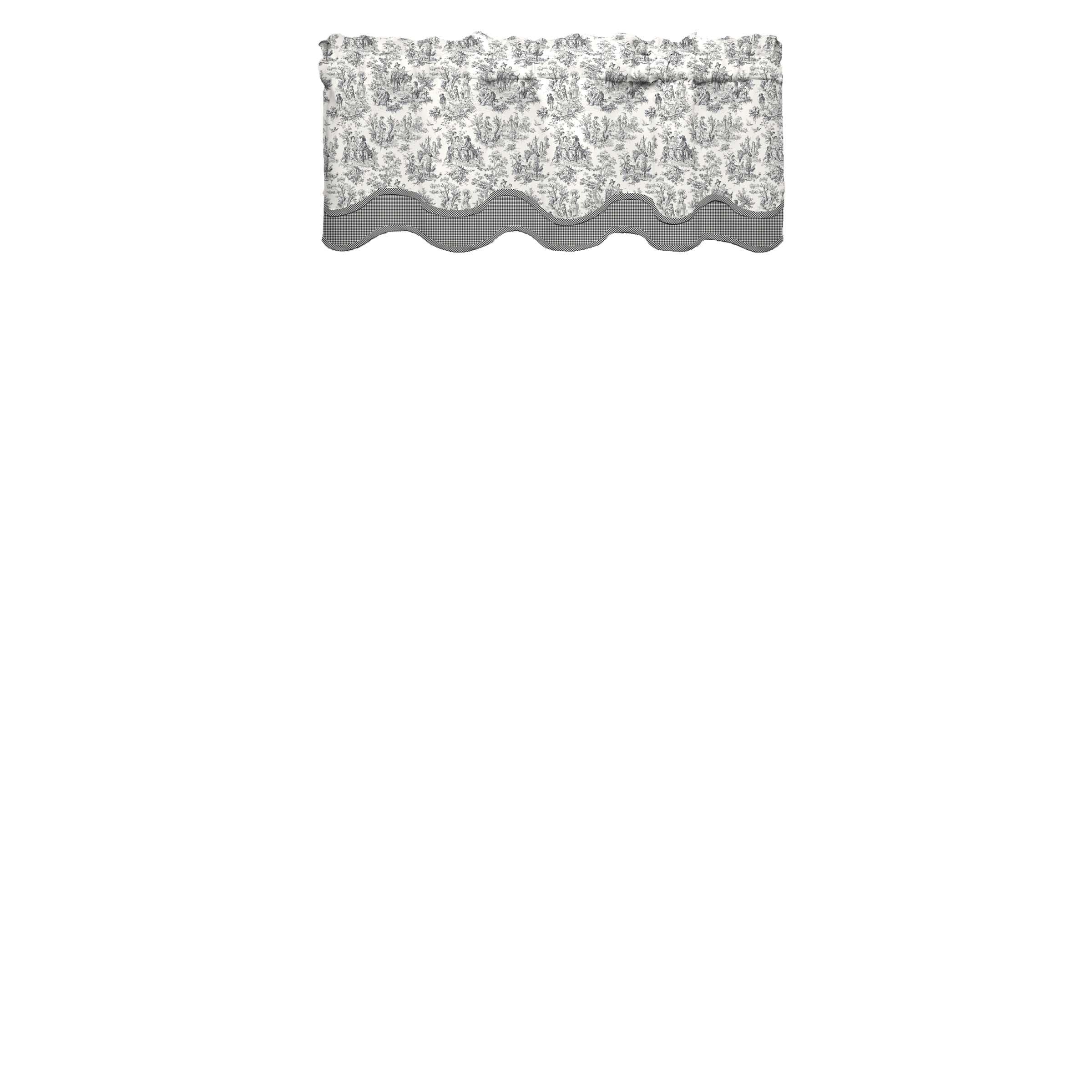 Charmed Life Toile Cotton Scalloped 52'' W Window Valance