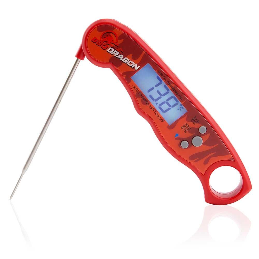BBQ Dragon Meat Thermometer Digital - Waterproof Instant Read Food Thermometer for Cooking, Baking, & Grilling - Digital Meat Thermometer with Probe - Kitchen Thermometer for Cooking & Candy Making