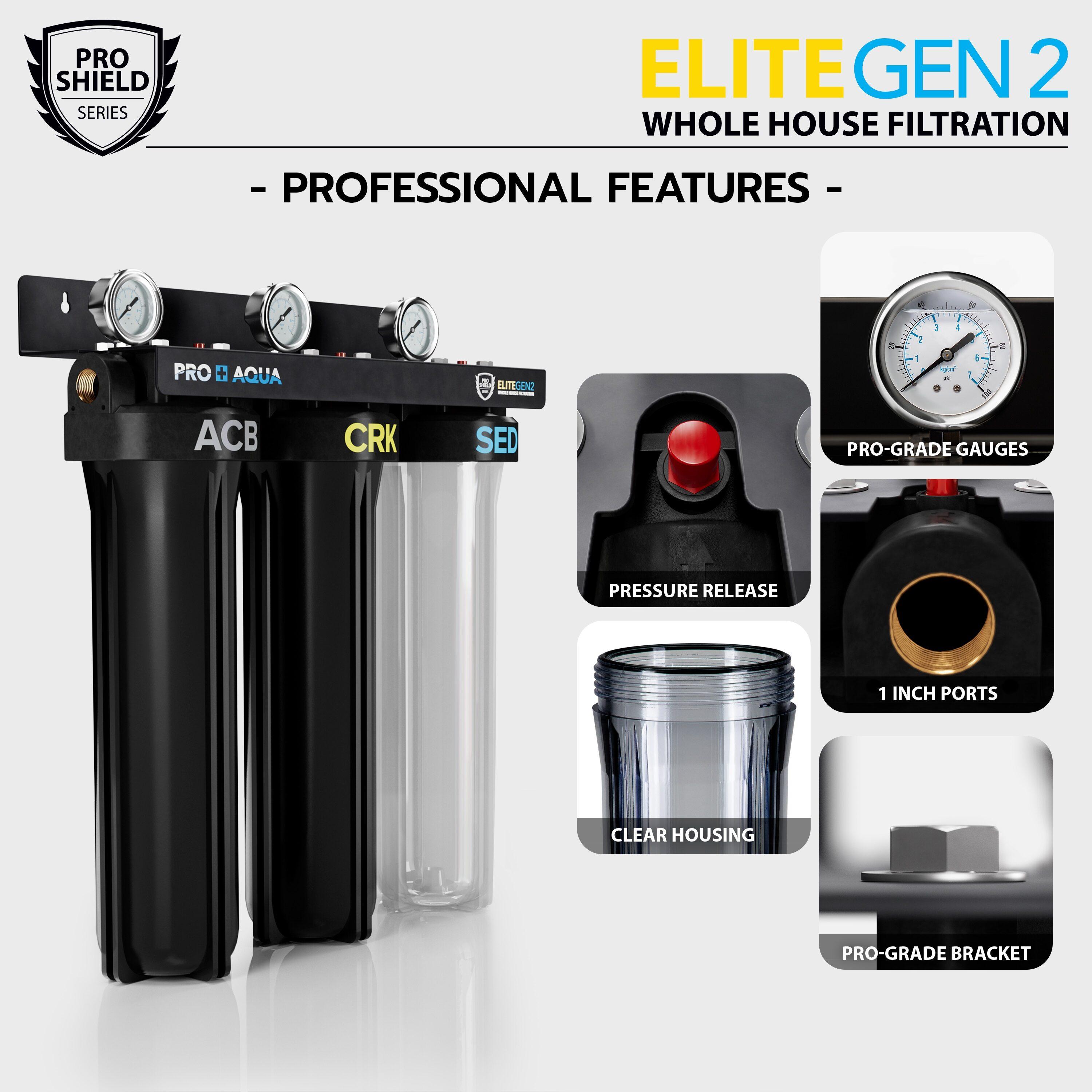 Pro Aqua Elite Triple-Stage Whole House Water Filtration System