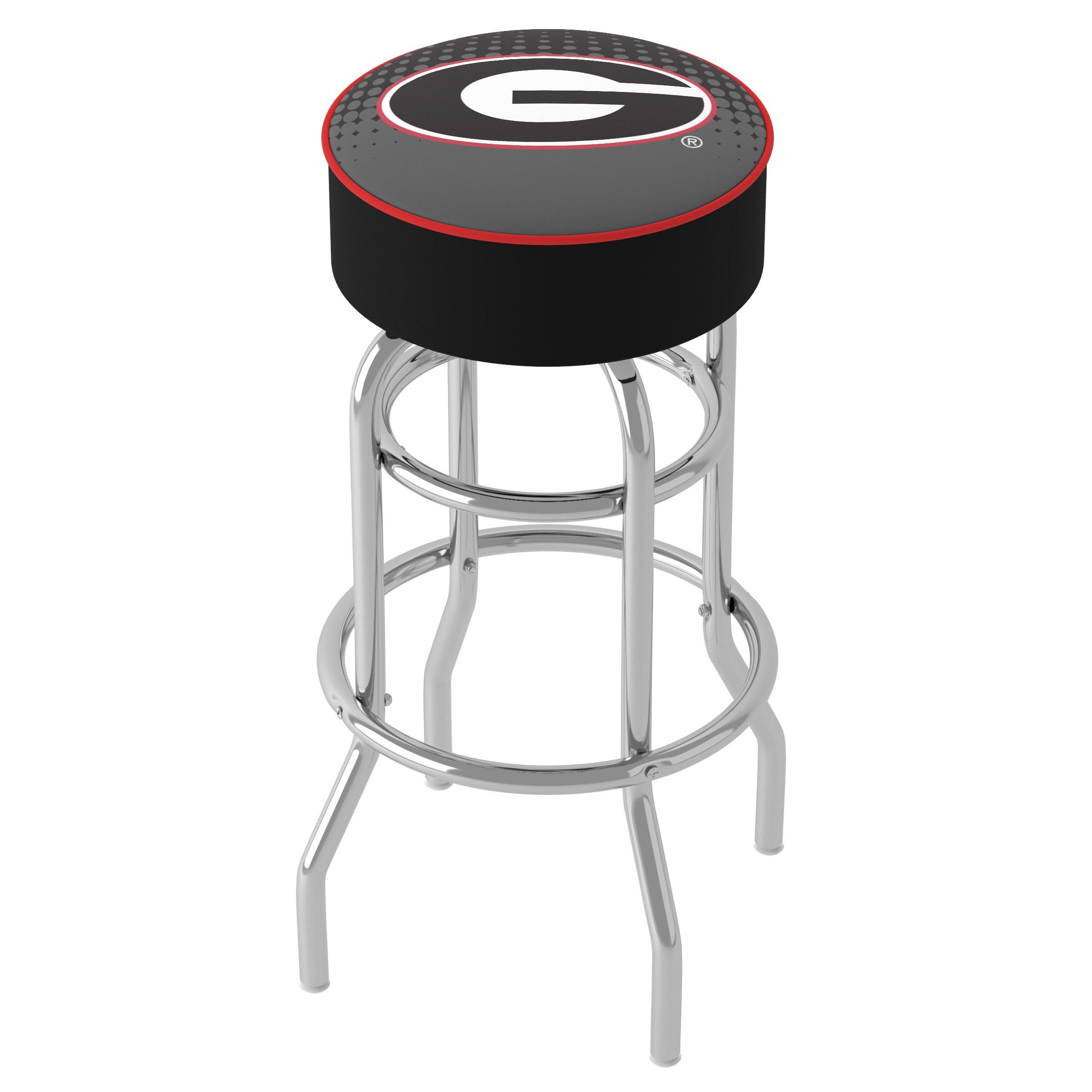 Trademark Global NCAA Swivel Upholstered Counter Stool with Metal Frame