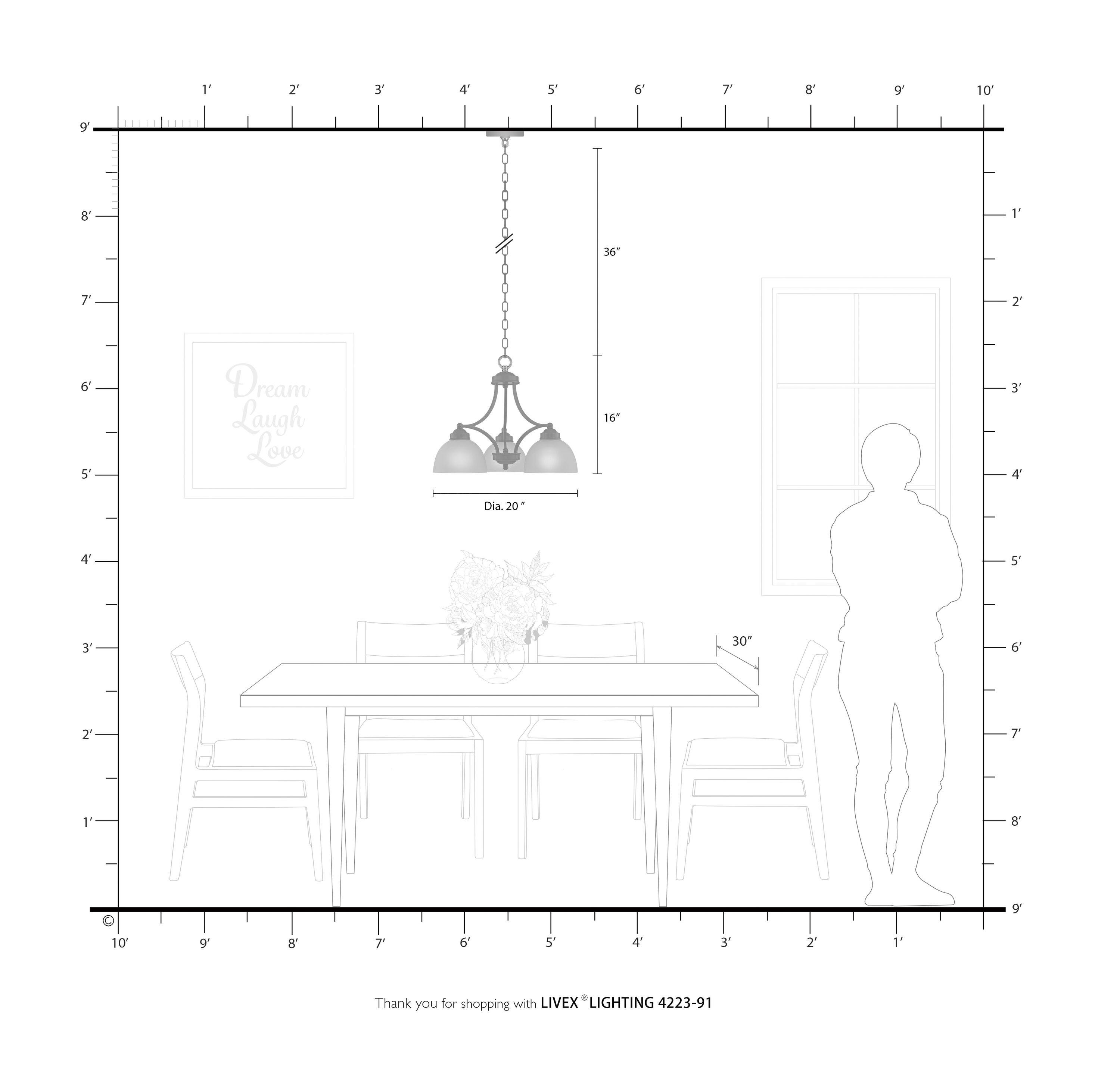 Livex Lighting Somerset 3 - Light Chandelier in  Brushed Nickel