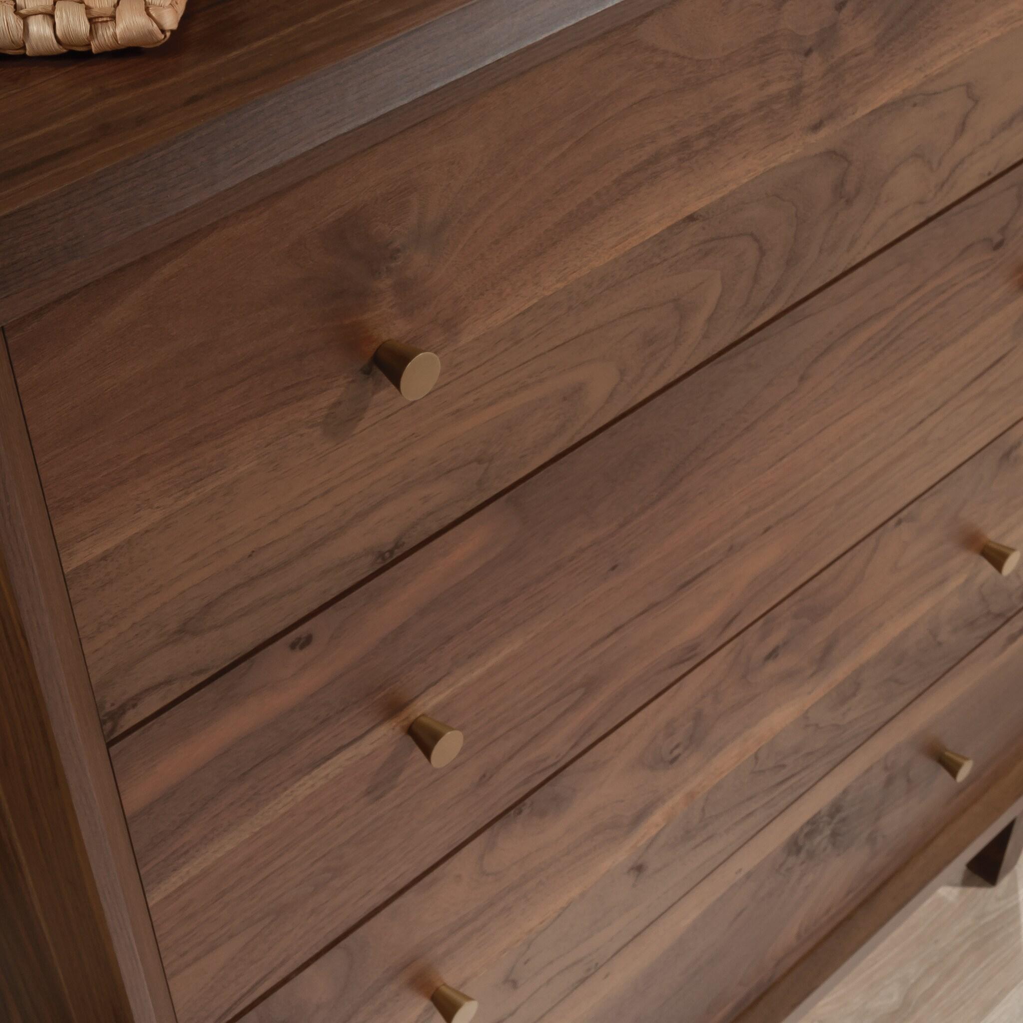 Sauder Willow Place Engineered Wood 4 Drawer Chest in Grand Walnut