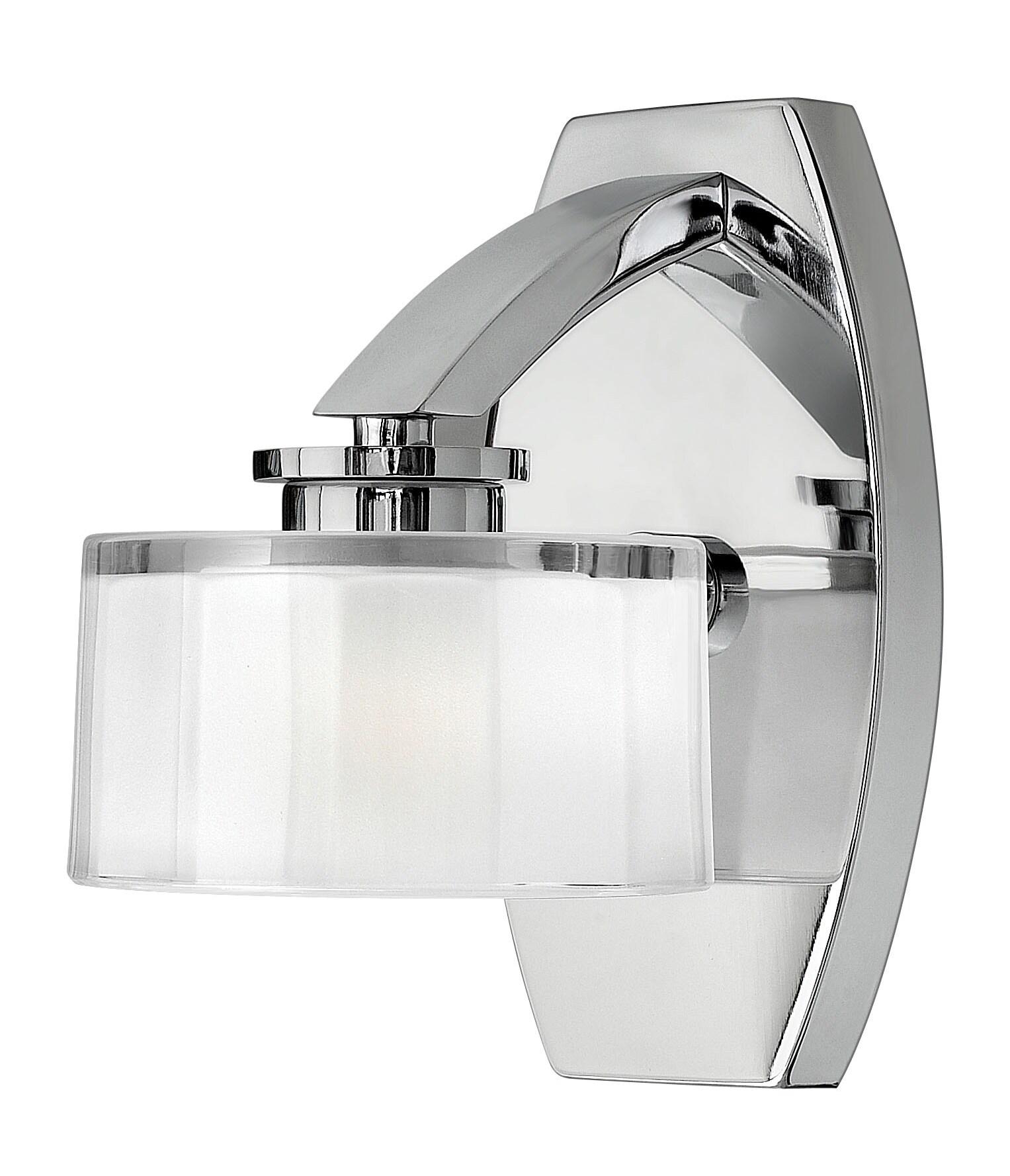 Chrome 1-Light Dimmable Outdoor Wall Sconce with Clear Glass