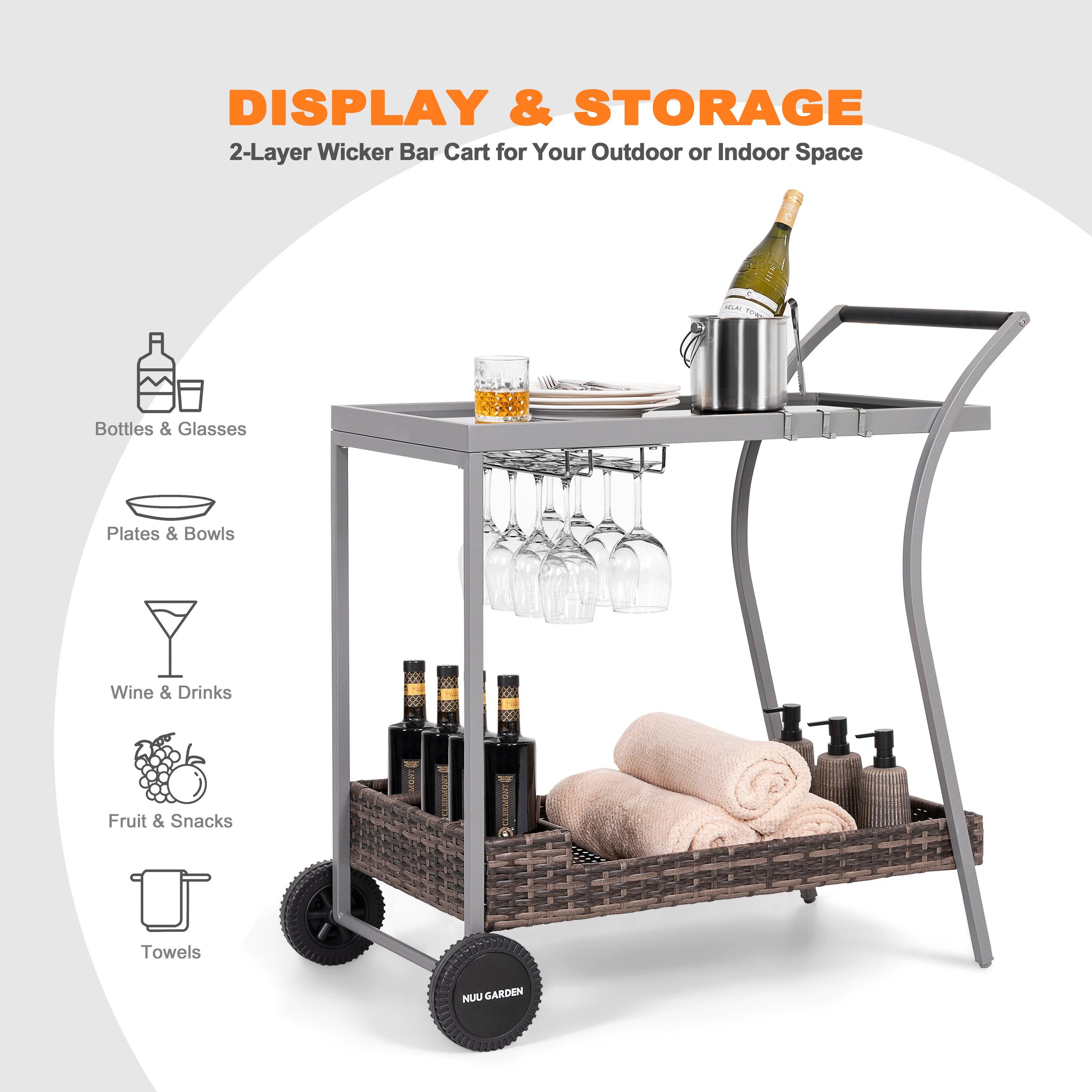 NUU GARDEN Metal Bar Cart