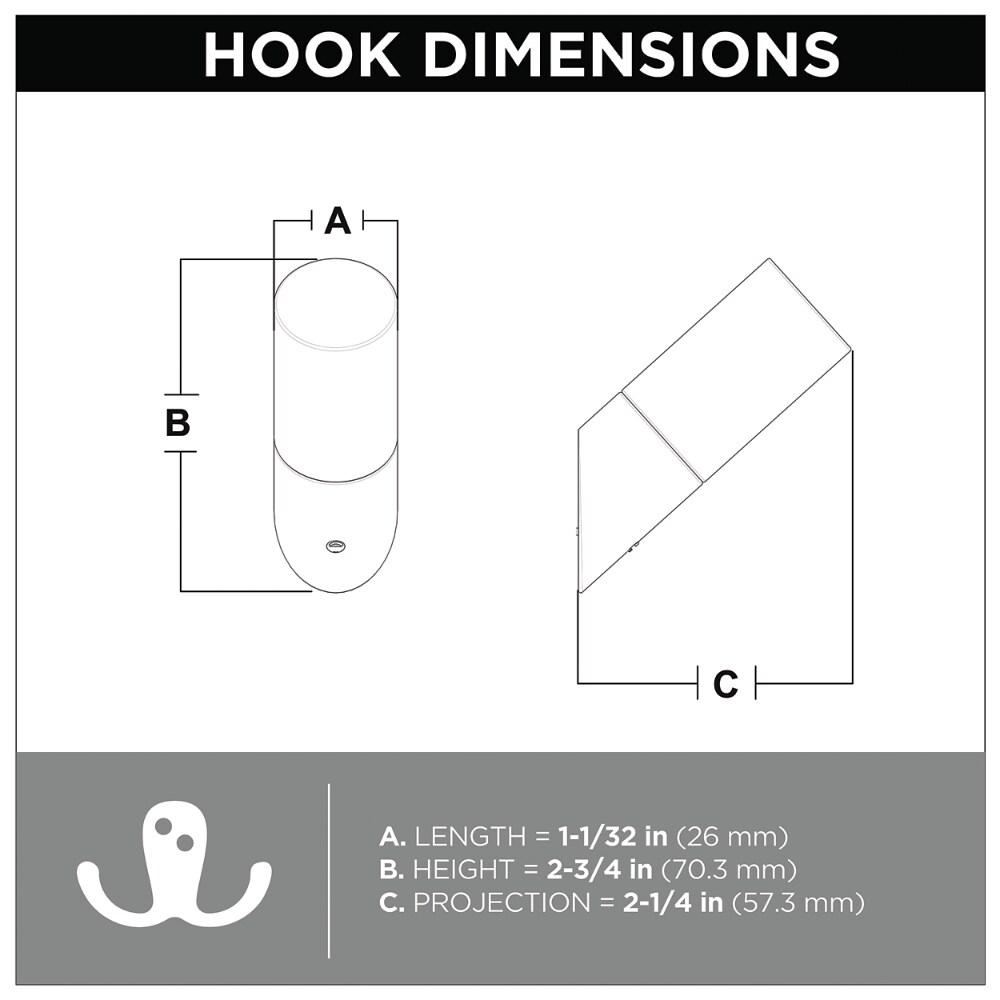 Modern Brushed Brass and White Single Prong Hook, 5-Pack