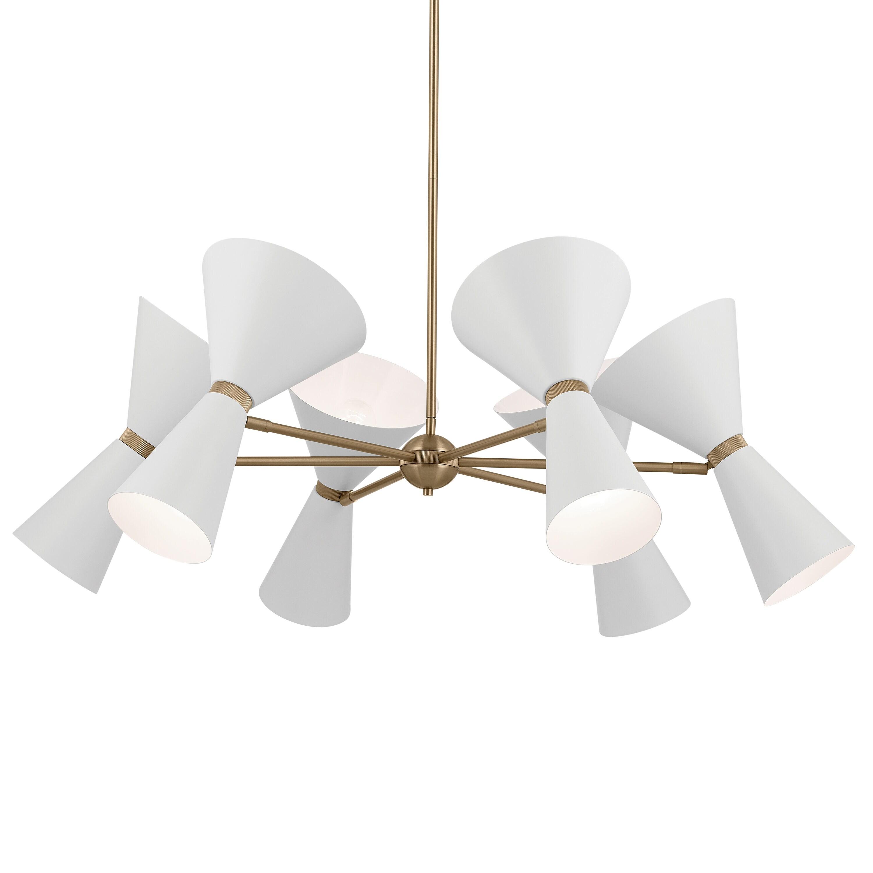 Kichler 52566 Phix 12 Light 39" Wide Chandelier - Champagne Bronze / White