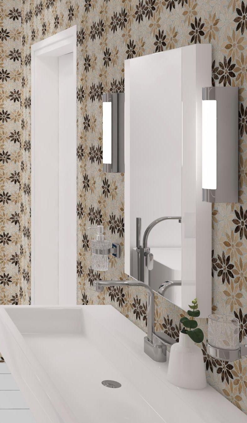 Fresh Novelty Flower Polished Natural Stones Wall & Floor Mosaic Tile