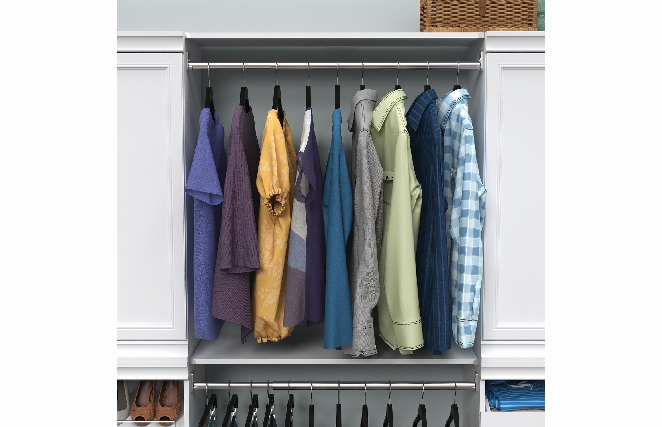 Modular Storage 36.02" W Shelf & Closet Rod