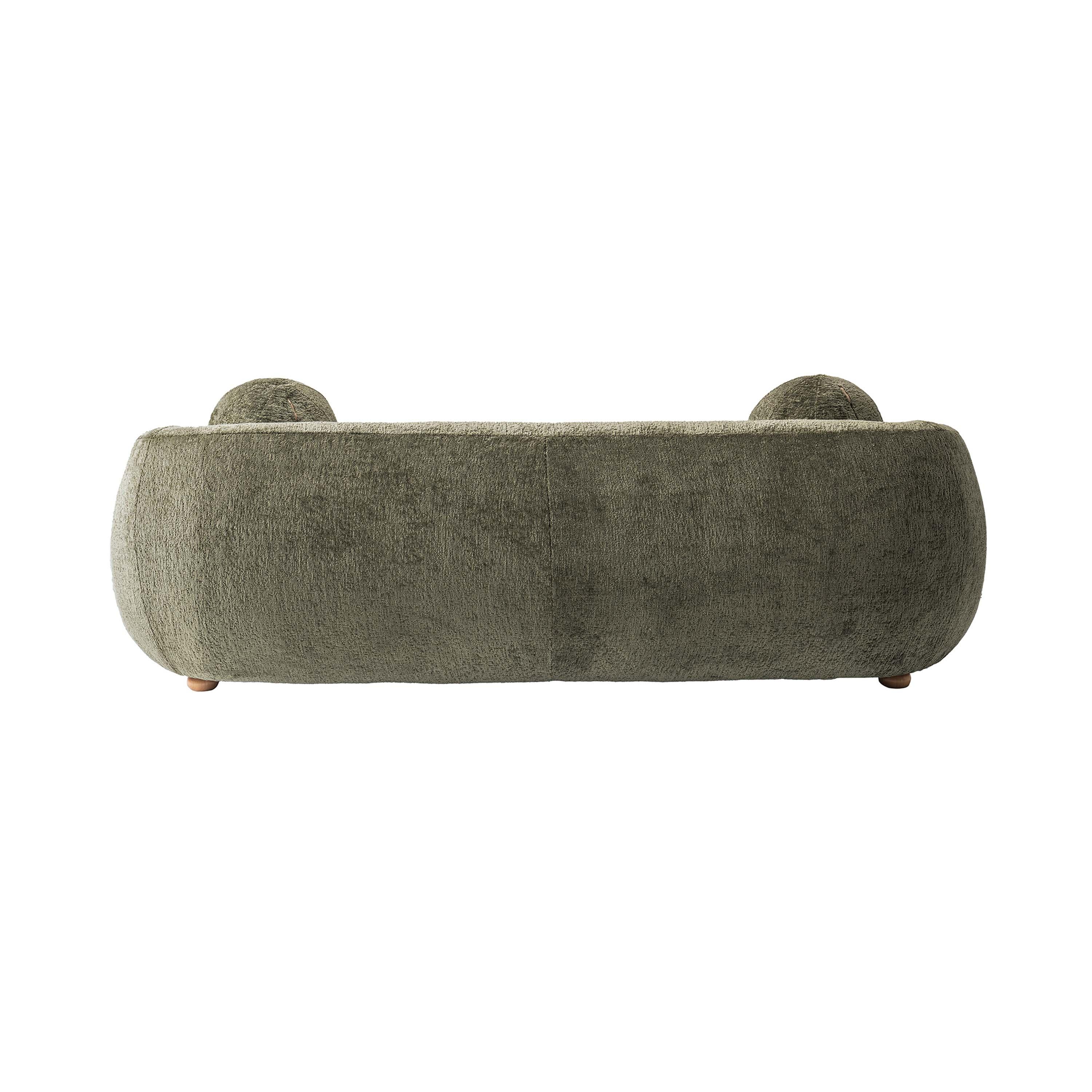 Manhattan Comfort 85.8" Tribeca Modern Chenille Upholstered Sofa Olive Green
