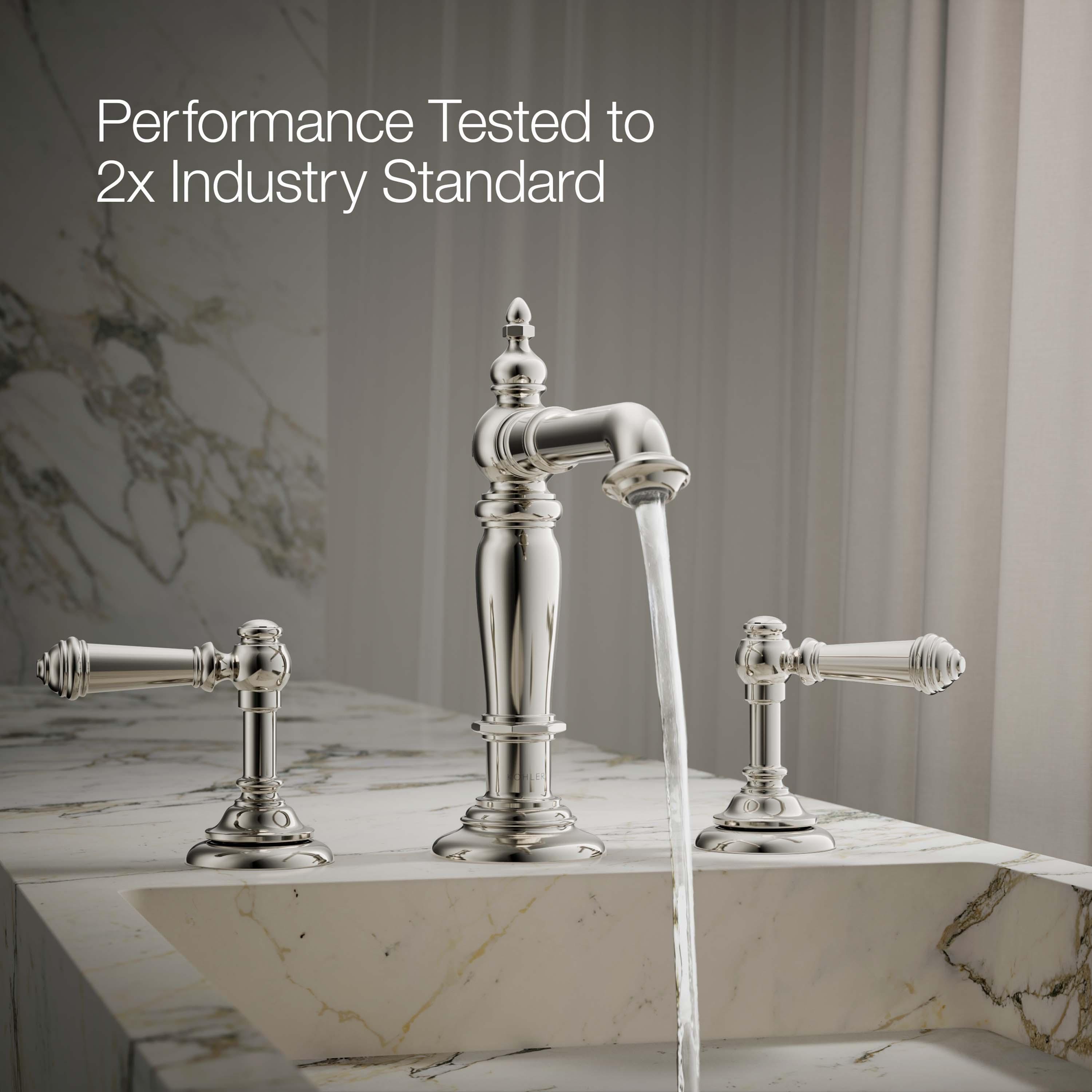Artifacts® Widespread Bathroom Faucet with Drain Assembly