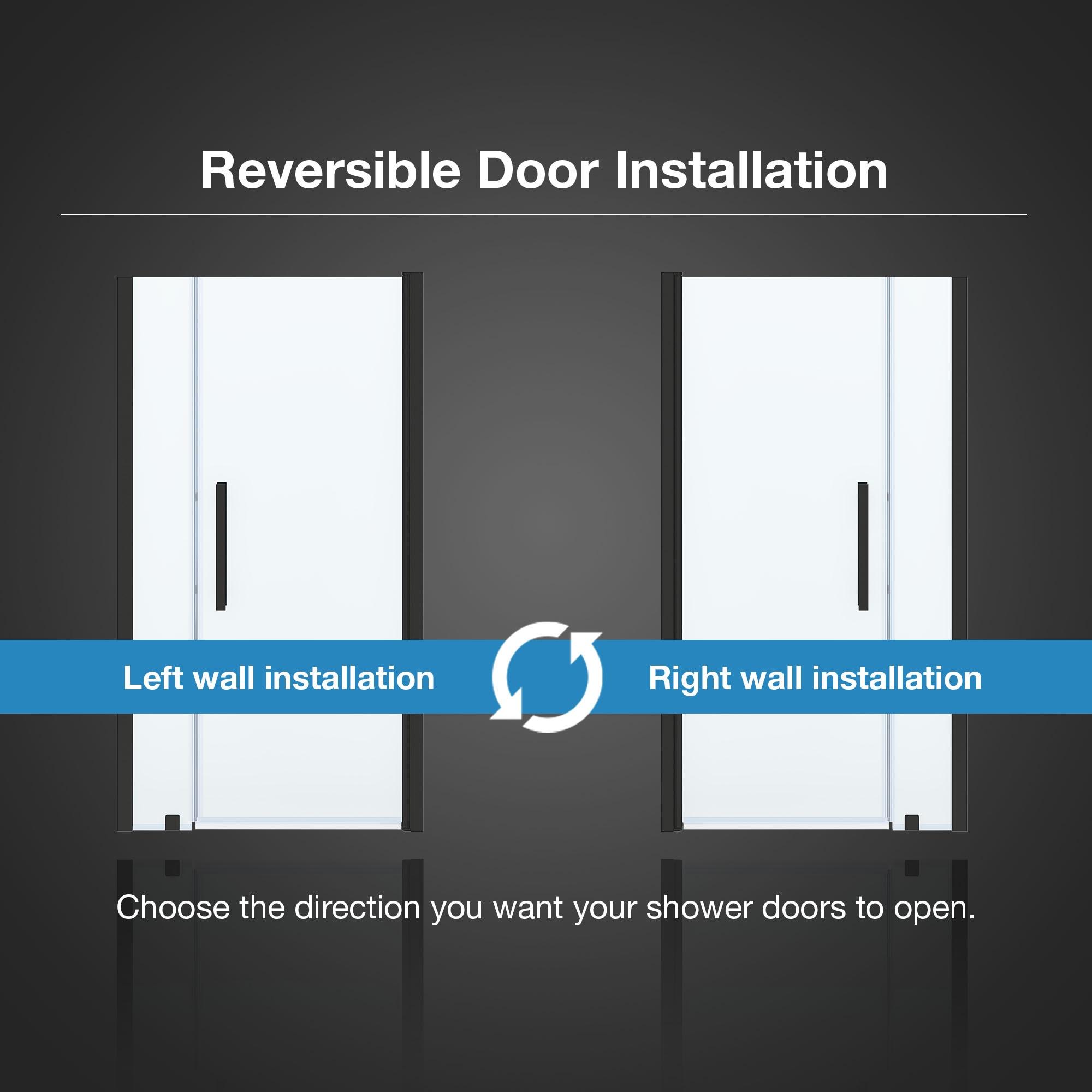 OVE Decors Pasadena 39 7/16 To 41 3/8 In. W X 72 In. H Alcove Frameless Pivot Shower Door