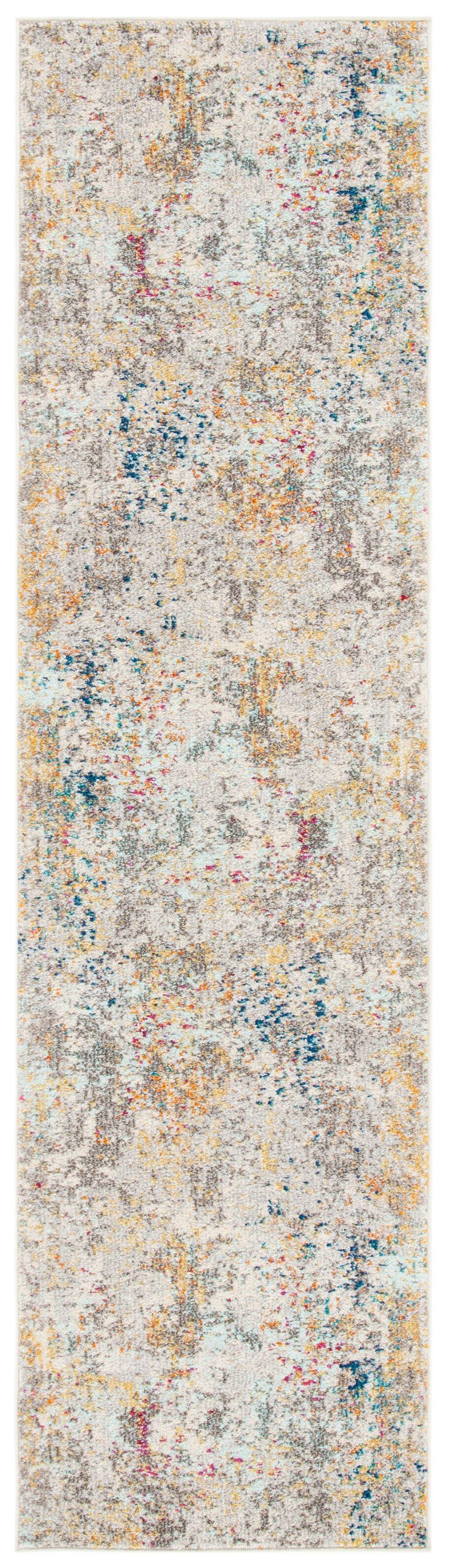 SAFAVIEH Madison Nita Vintage Floral Runner Rug, Grey/Gold, 2'2" x 22'