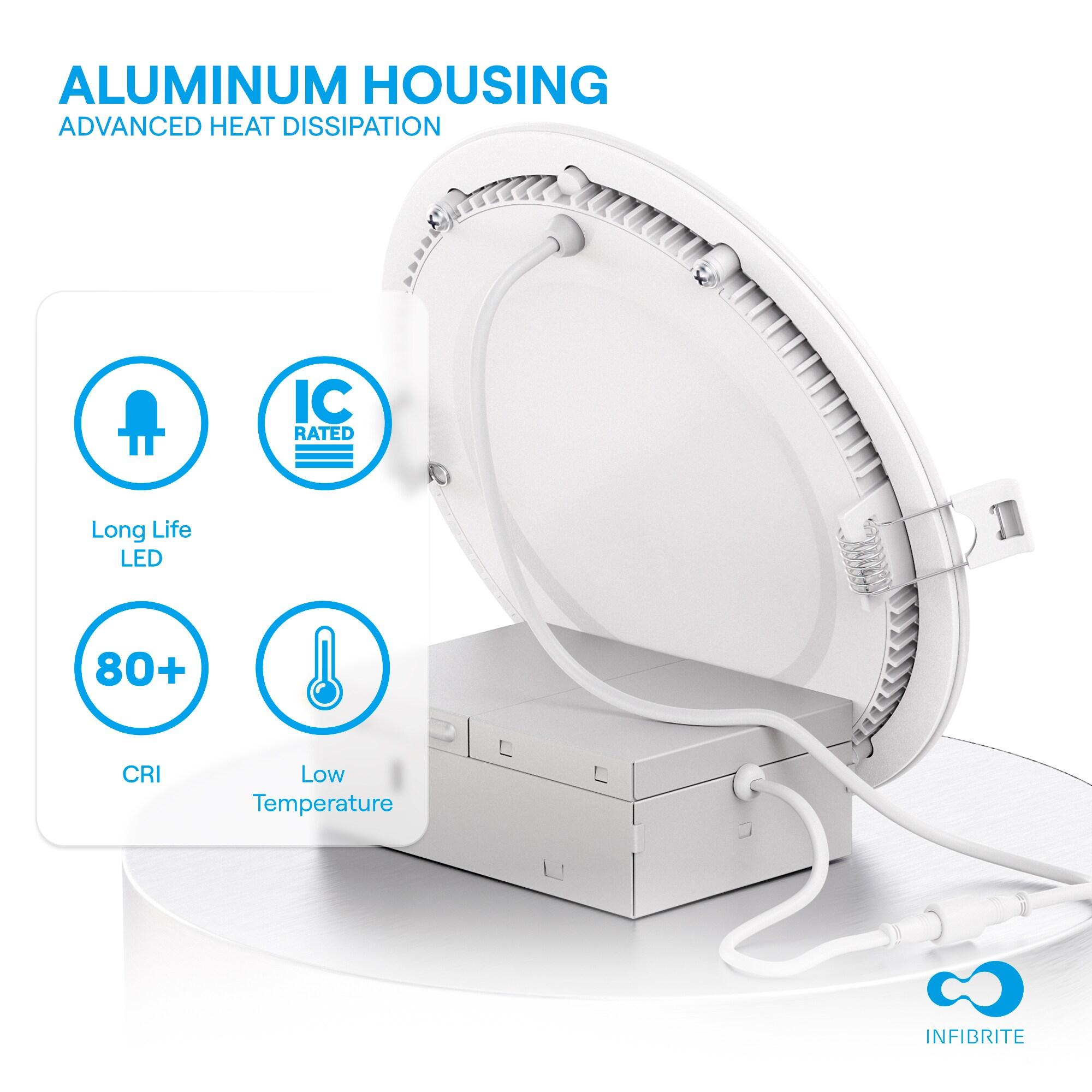 6" Slim Smart Recessed LED, 12W, RGB Tunable White, Dimmable, Wi-Fi Enabled