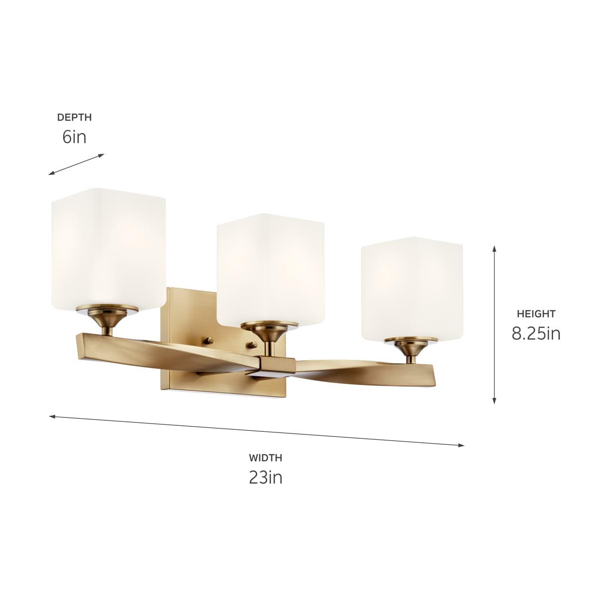 Kichler Lighting Marette 3 - Light Vanity in  Champagne Bronze