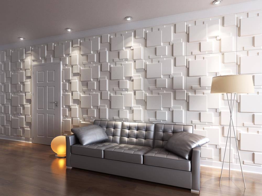 Dundee Deco Falkirk Fifer 25" x 31" Bamboo Wall Paneling in Off White