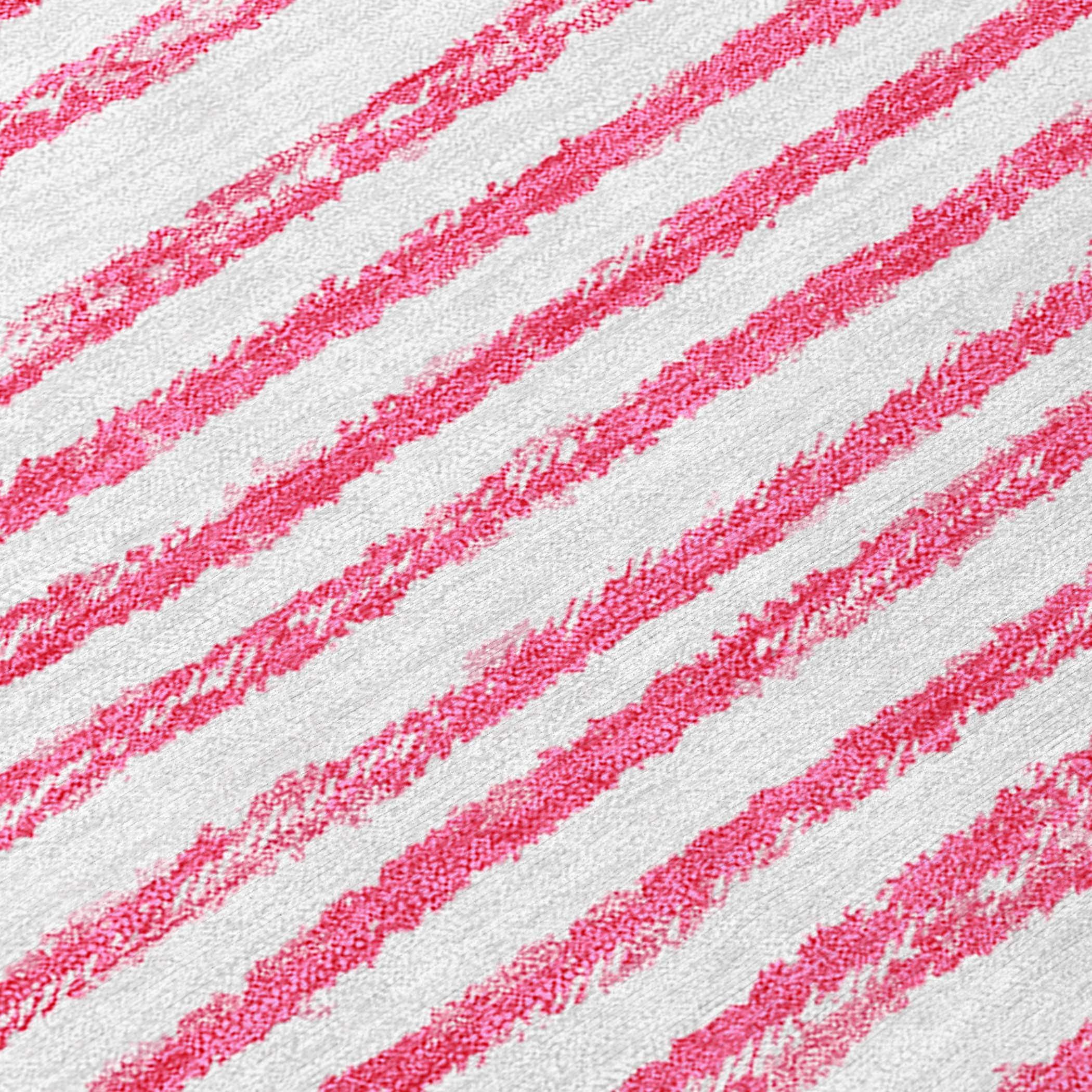 Addison Rugs Chantille ACN140 Pink 8' x 10 Indoor Outdoor Area Rug, Stain Resistant, Machine Washable, Non Shedding, Bedroom, Living Room, Dining Room, Kitchen Rug
