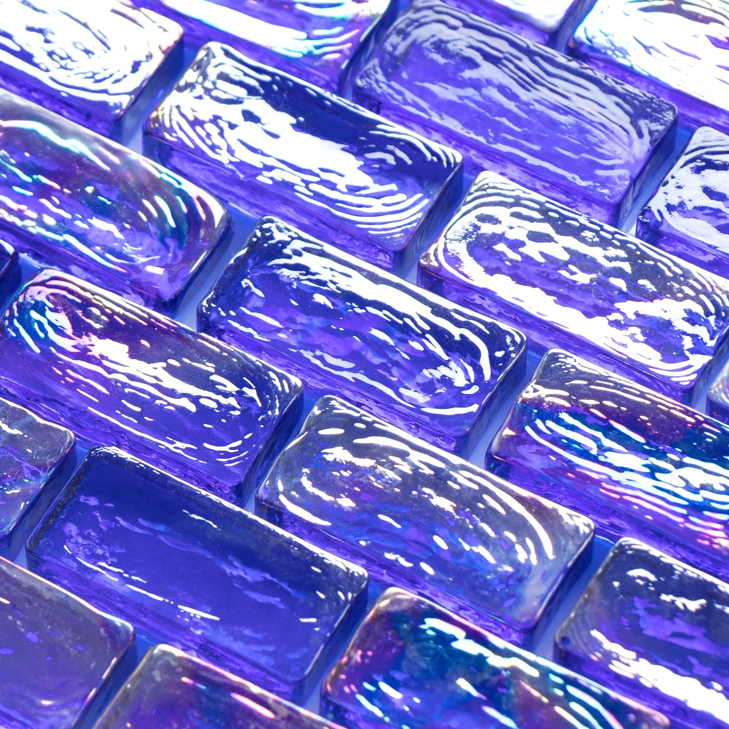 Swimming Pool 0.75" x 1.65"Straight Edge Glass Brick Joint Tile
