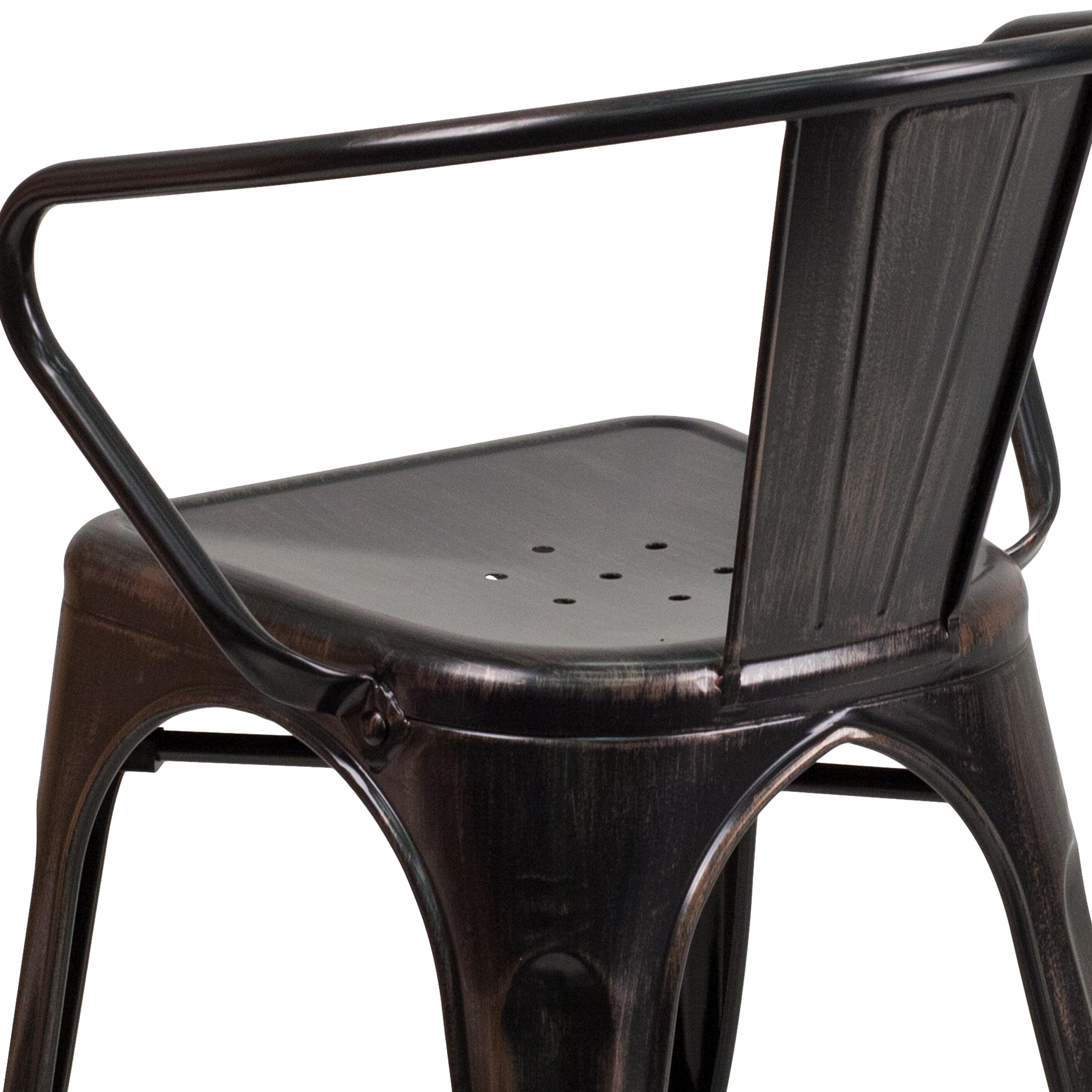 Hucheson Metal Indoor-Outdoor Chair with Arms