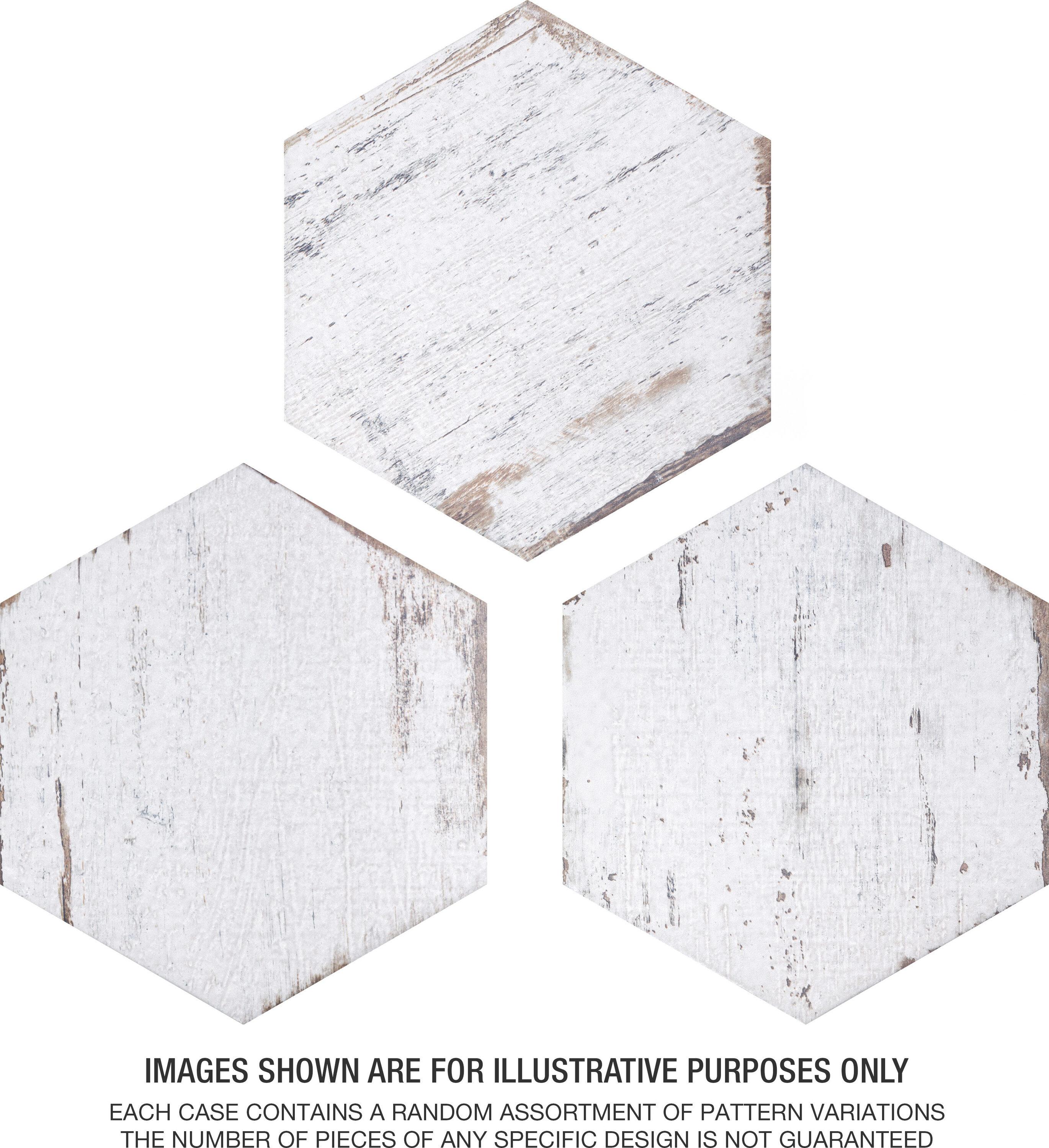 Retro 7" x 8" Porcelain Wood Look Wall & Floor Tile