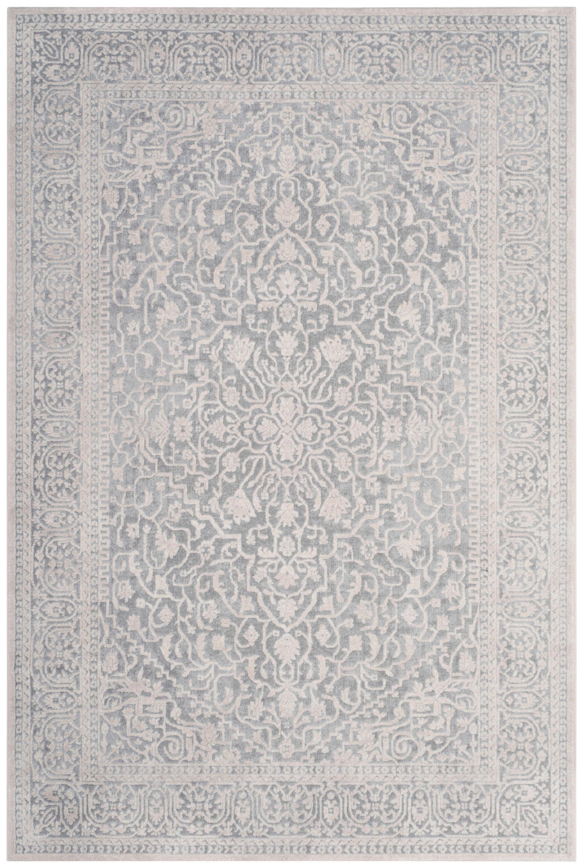 Reflection RFT670 Power Loomed Indoor Area Rug - Light Grey/Cream - 5'1"x7'6" - Safavieh.