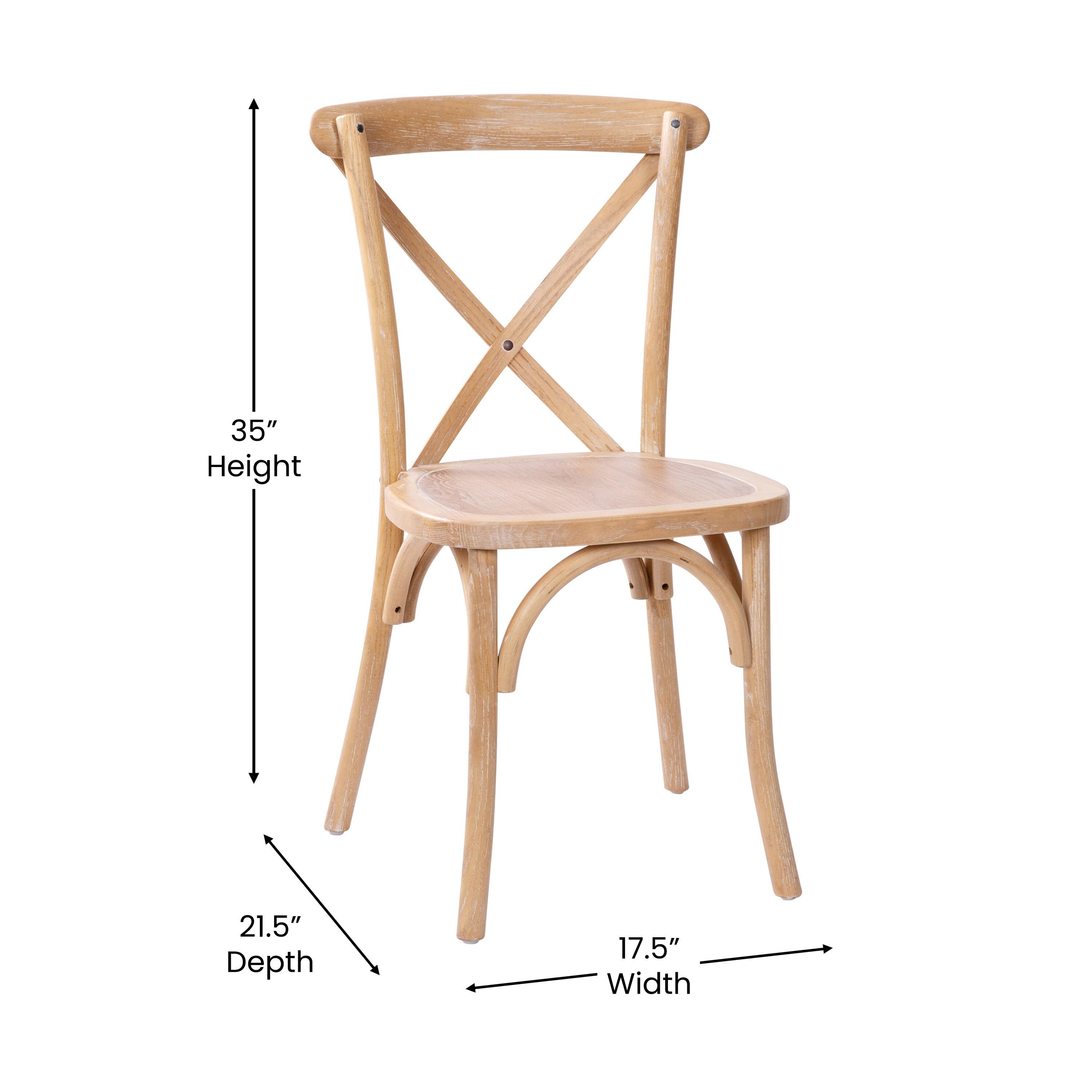Flash Furniture Advantage Driftwood X-Back Chair