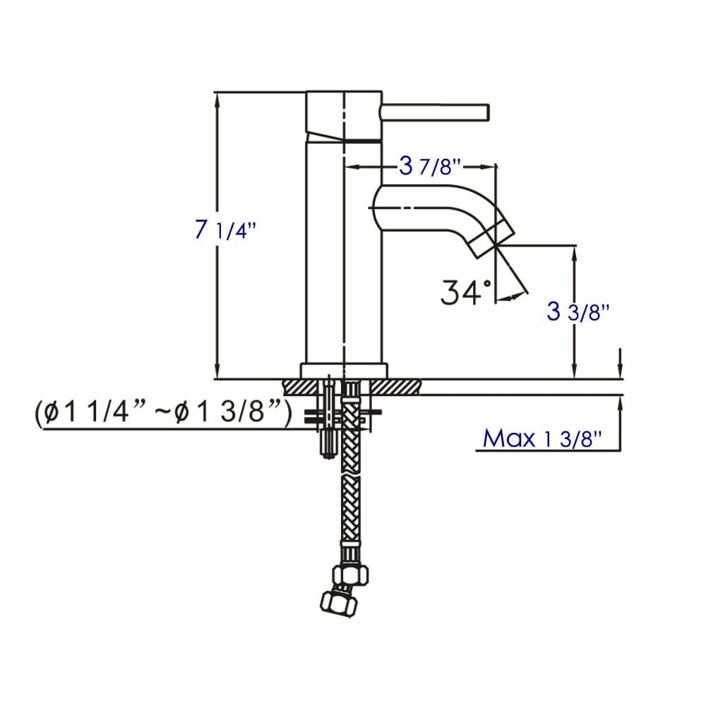 Single-Hole Single-handle Bathroom Faucet