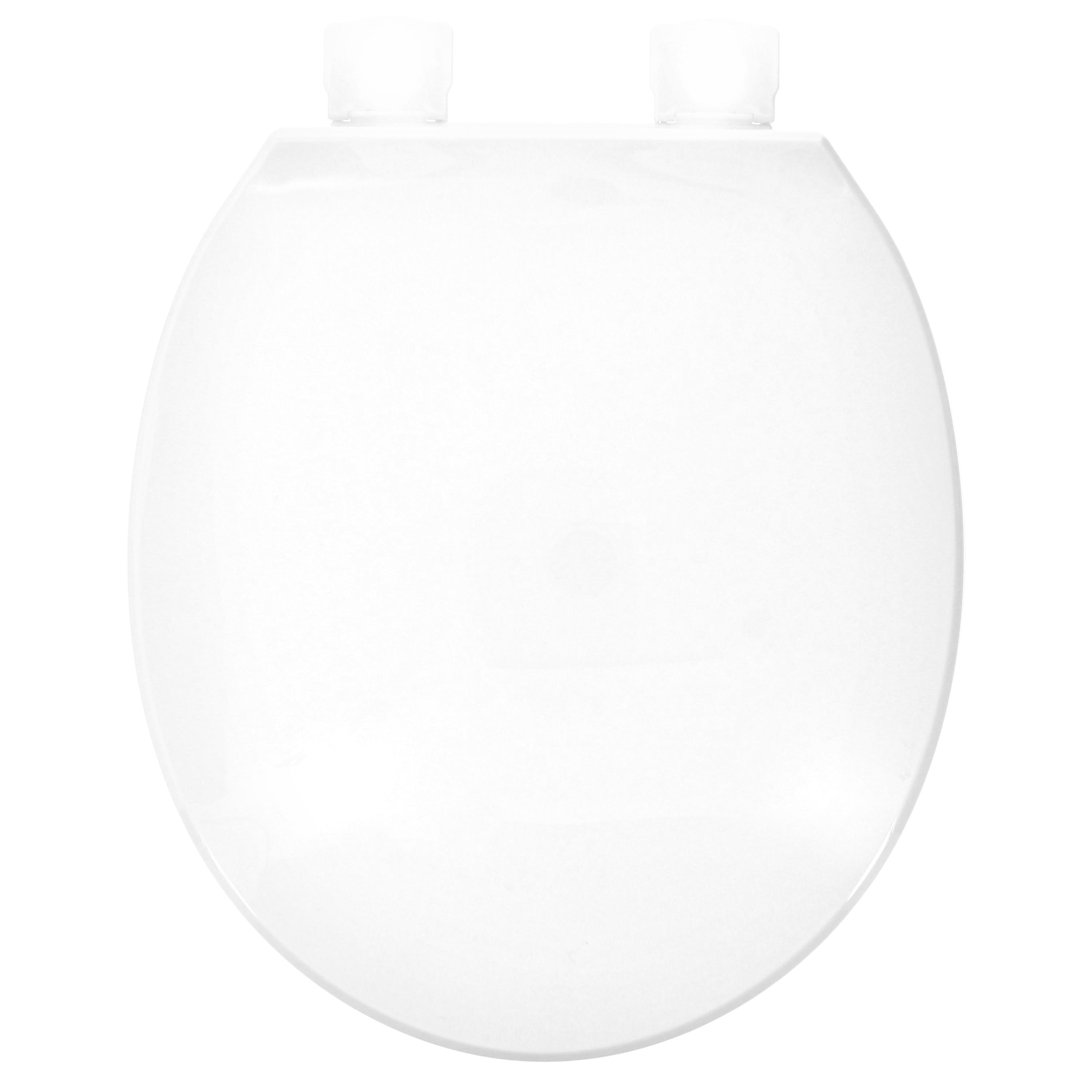 Clorox Antimicrobial Round Stay Fresh Scented Plastic Toilet Seat with Easy-off Hinges