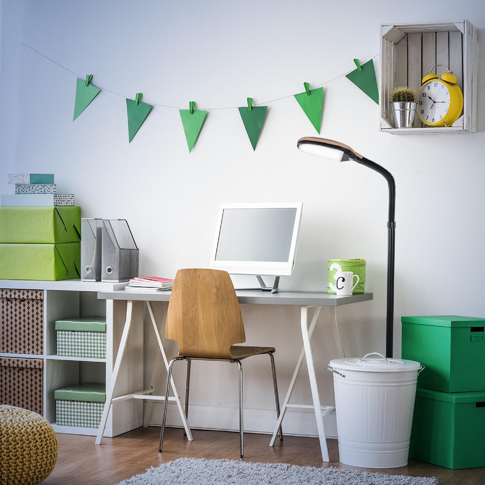 Brightech Litespan 53 in. Industrial Dimmable LED Floor Lamp with Height Adjustable Gooseneck Head