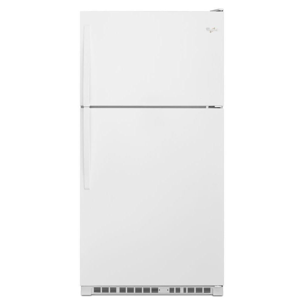 White 20.5 Cu. Ft. Top Freezer Refrigerator with Ice Maker