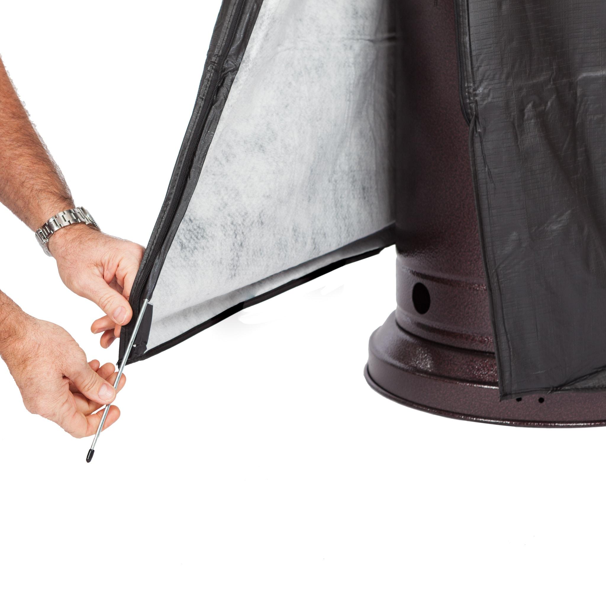 Balken Home Fire Sense Outdoor Full Length Patio Heater Vinyl Cover, Black