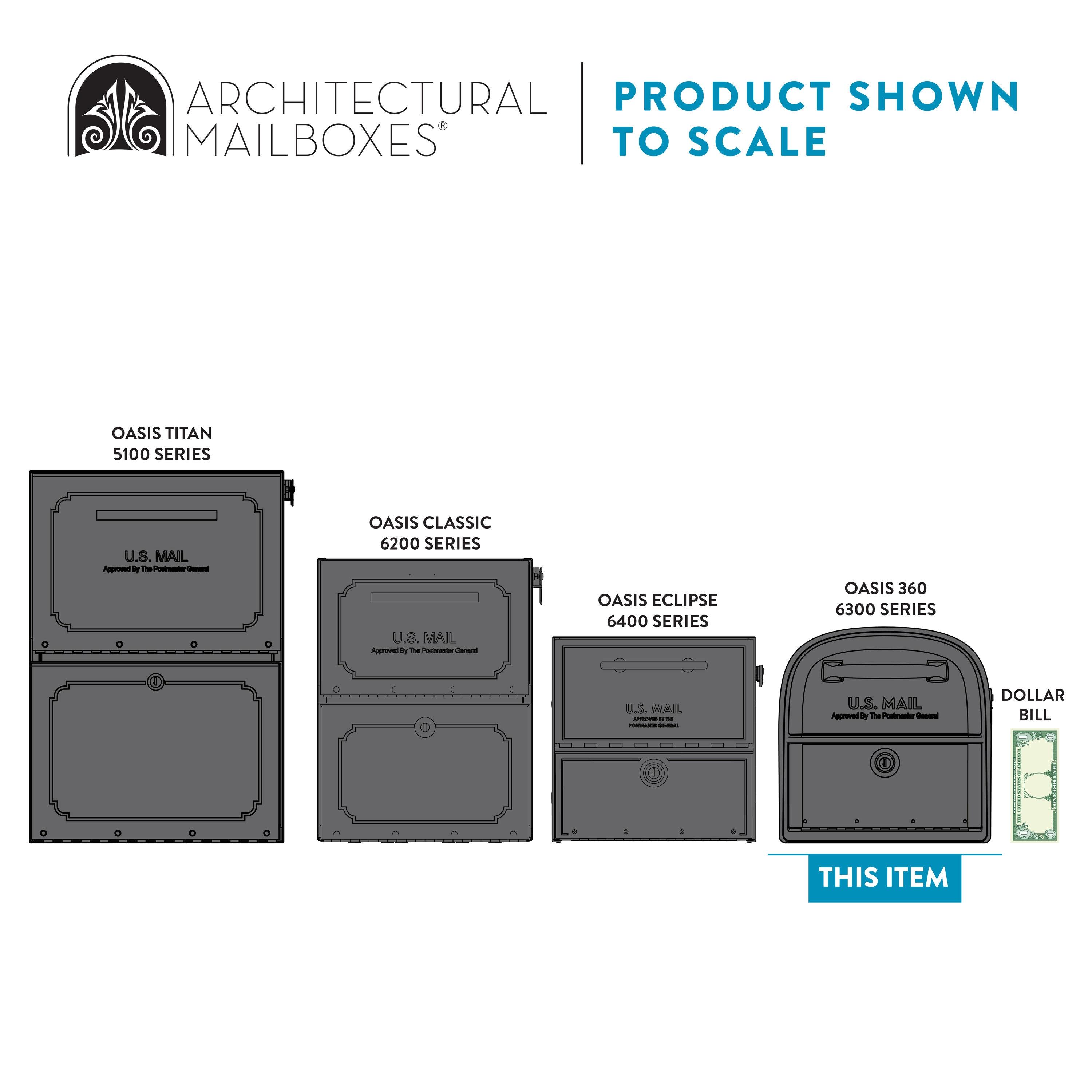 Architectural Mailboxes Oasis 360 Locking Post Mounted Mailbox